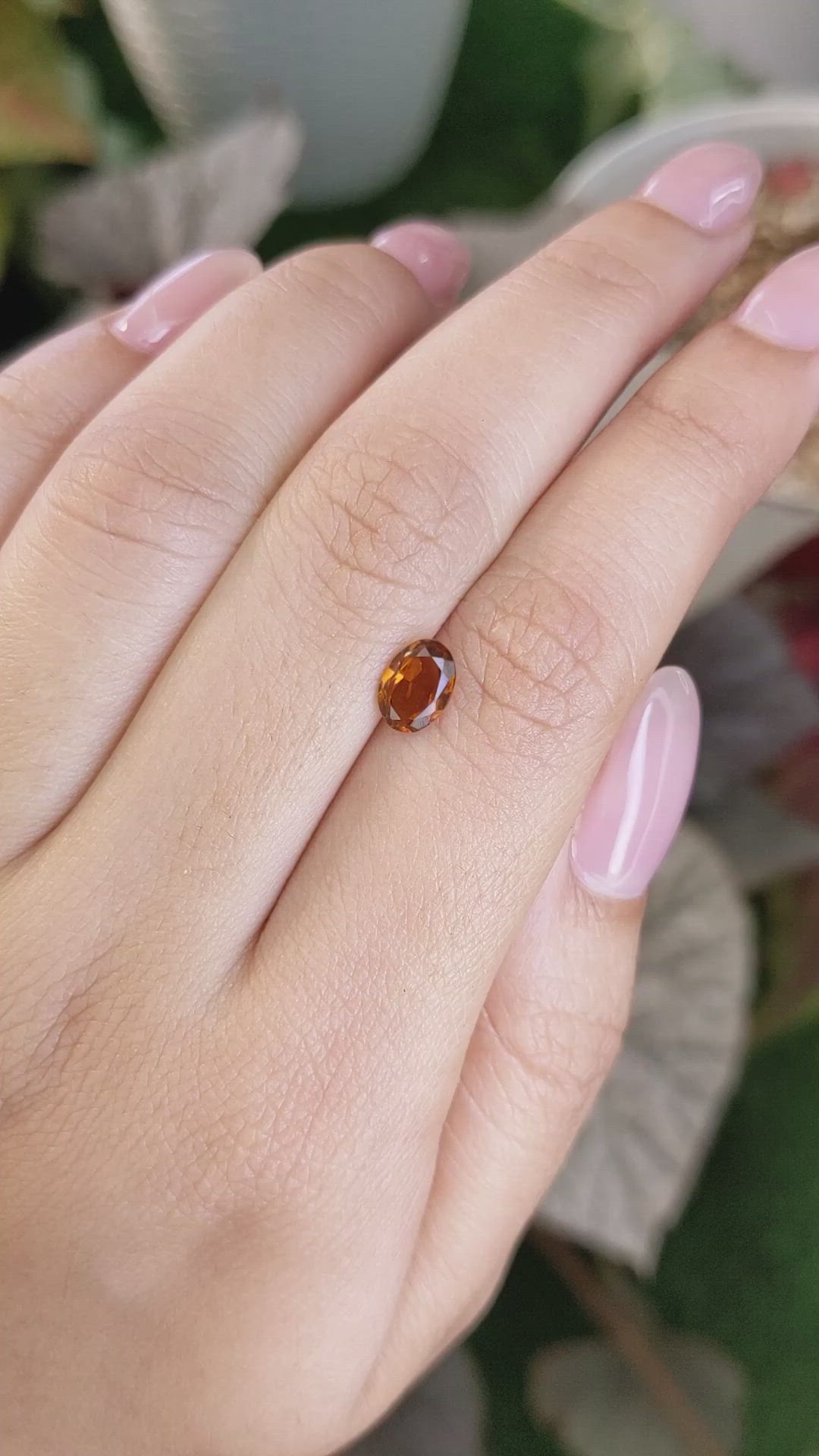 0.79 Ct. Brownish Orange Madeira Citrine from Brazil Size Video
