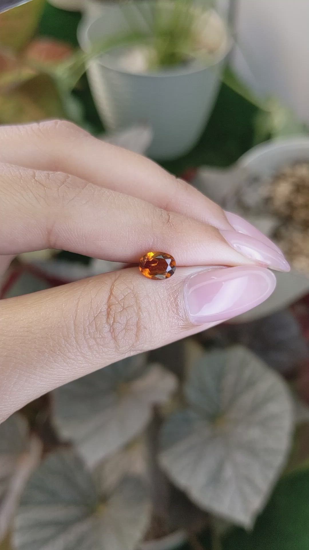 0.88 Ct. Brownish Orange Madeira Citrine from Brazil Size Video