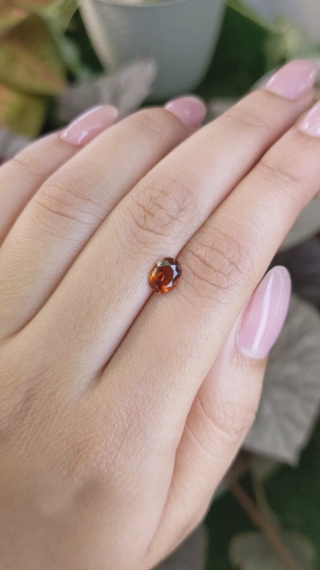 0.88 Ct. Brownish Orange Madeira Citrine from Brazil Size Video