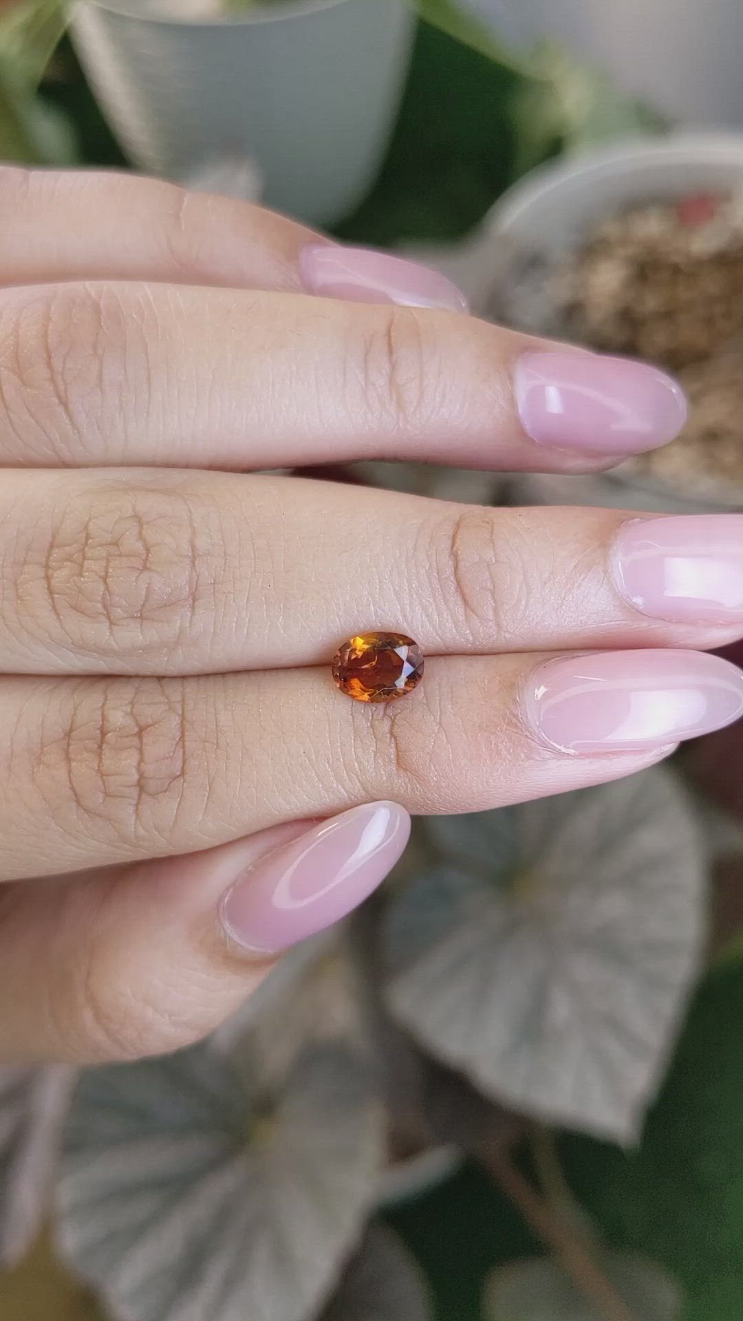 0.88 Ct. Brownish Orange Madeira Citrine from Brazil Size Video