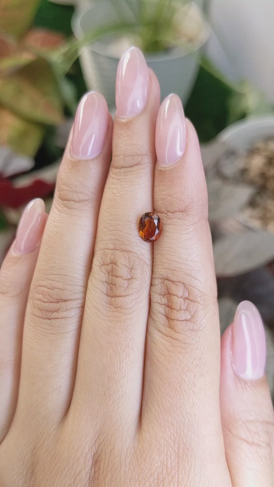 0.88 Ct. Brownish Orange Madeira Citrine from Brazil Size Video