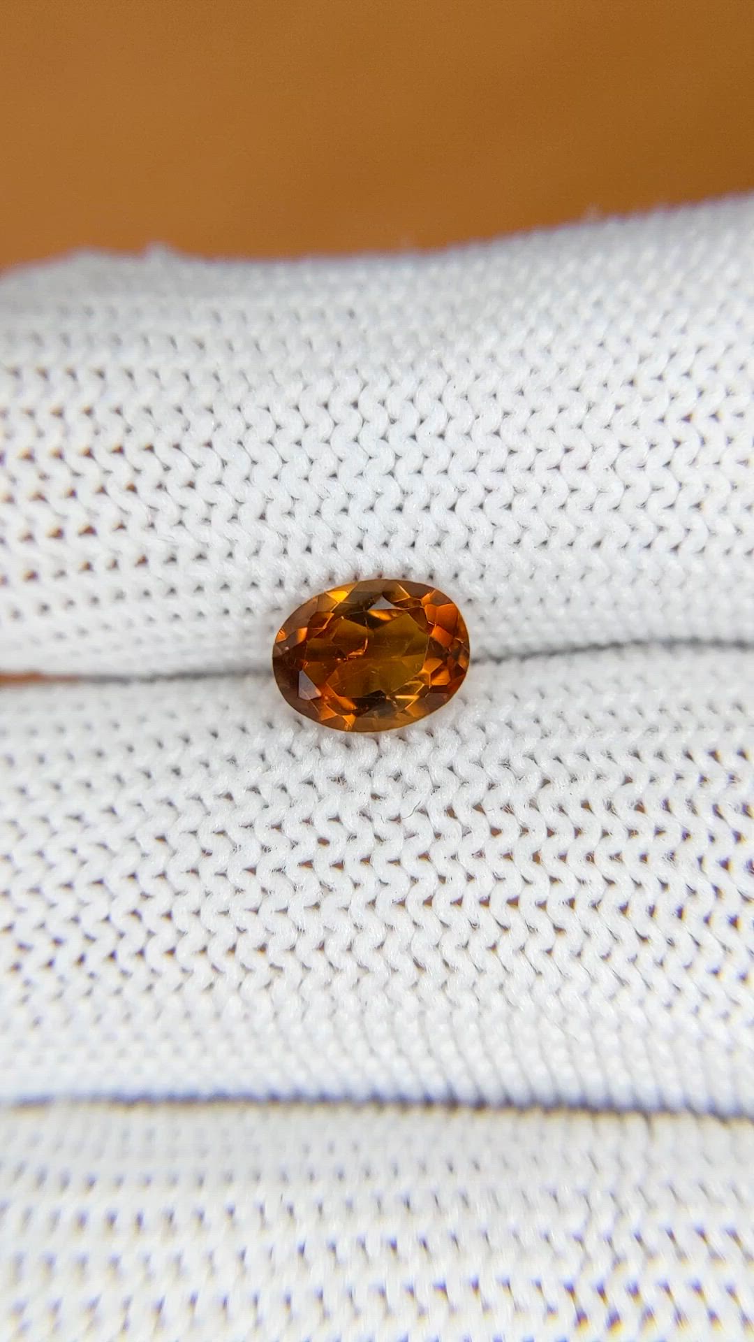 0.88 Ct. Brownish Orange Madeira Citrine from Brazil Size Video