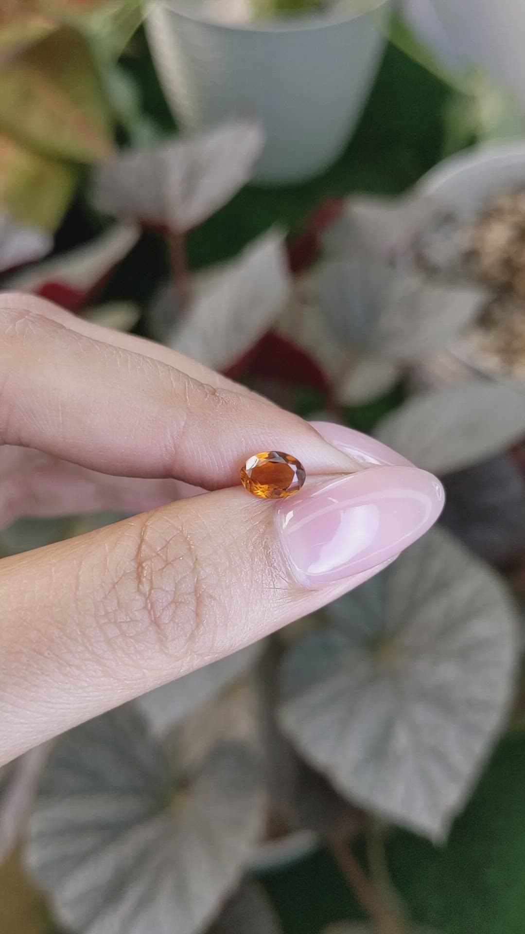 0.72 Ct. Brownish Orange Madeira Citrine from Brazil Size Video