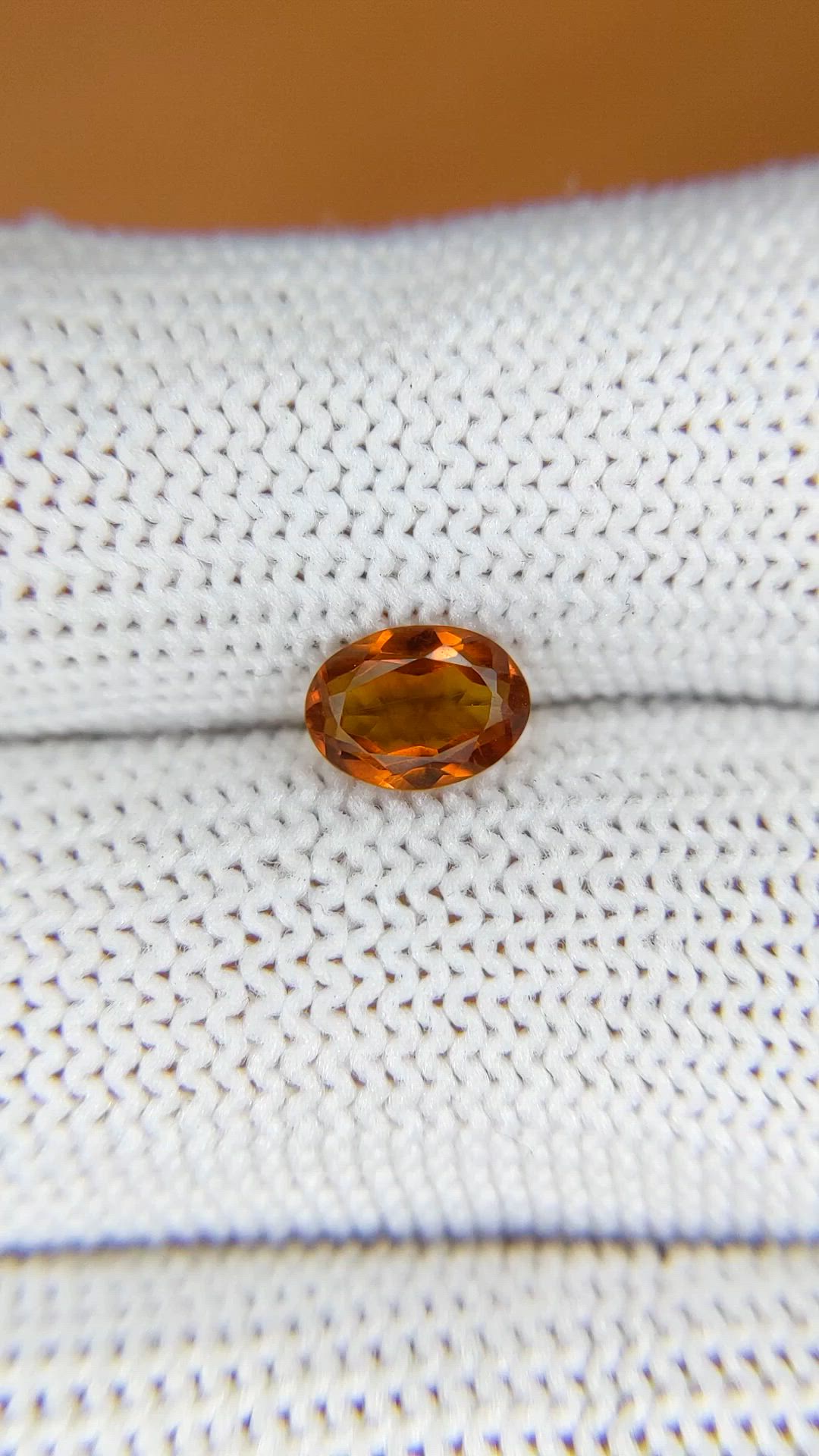 0.72 Ct. Brownish Orange Madeira Citrine from Brazil Size Video