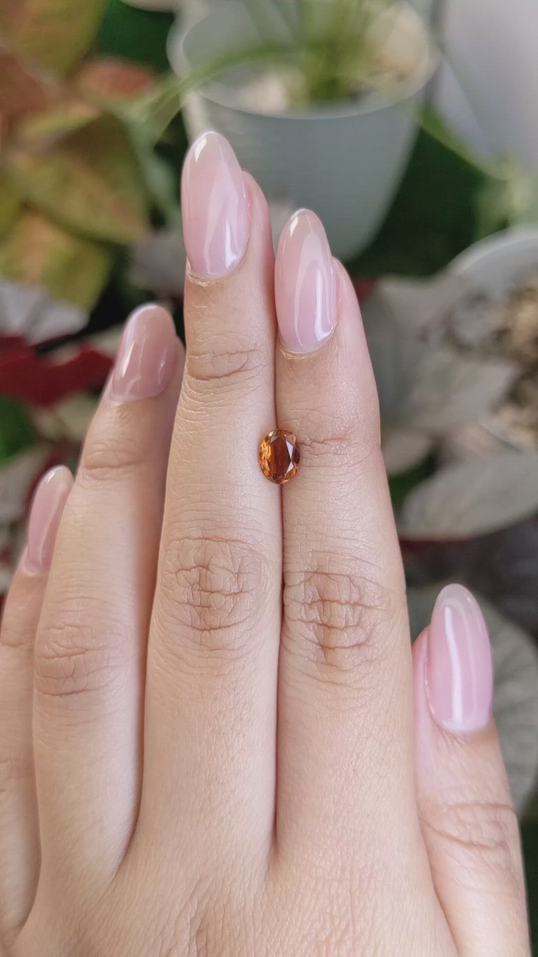 0.72 Ct. Brownish Orange Madeira Citrine from Brazil Size Video