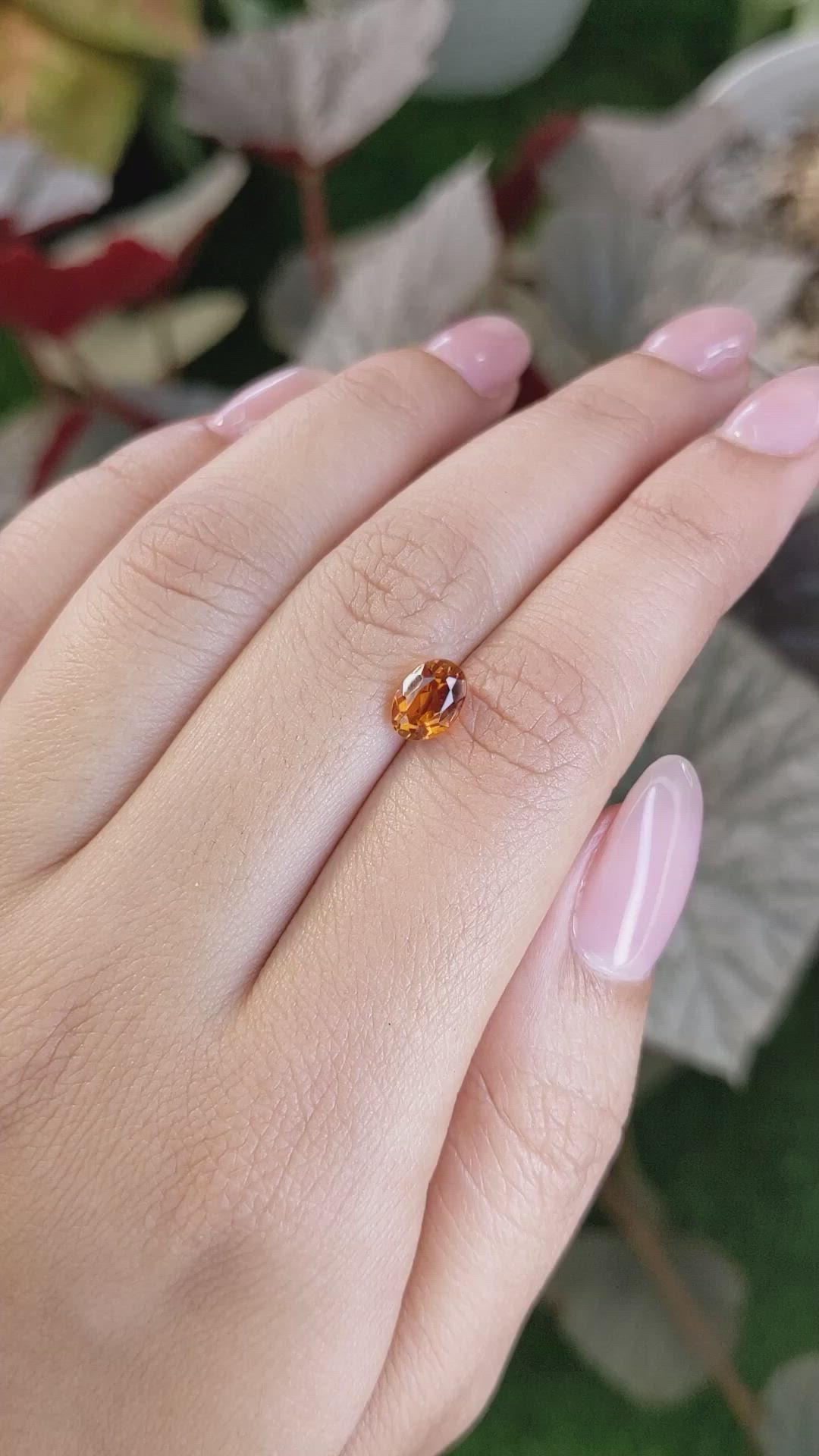 1.03 Ct. Madeira (Reddish Orange) Citrine from Brazil Size Video