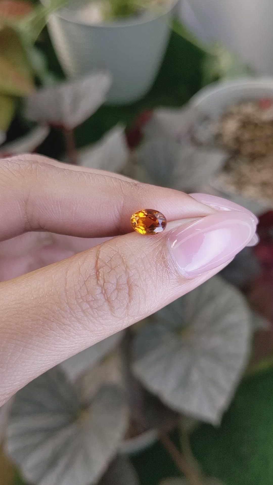 1.03 Ct. Madeira (Reddish Orange) Citrine from Brazil Size Video