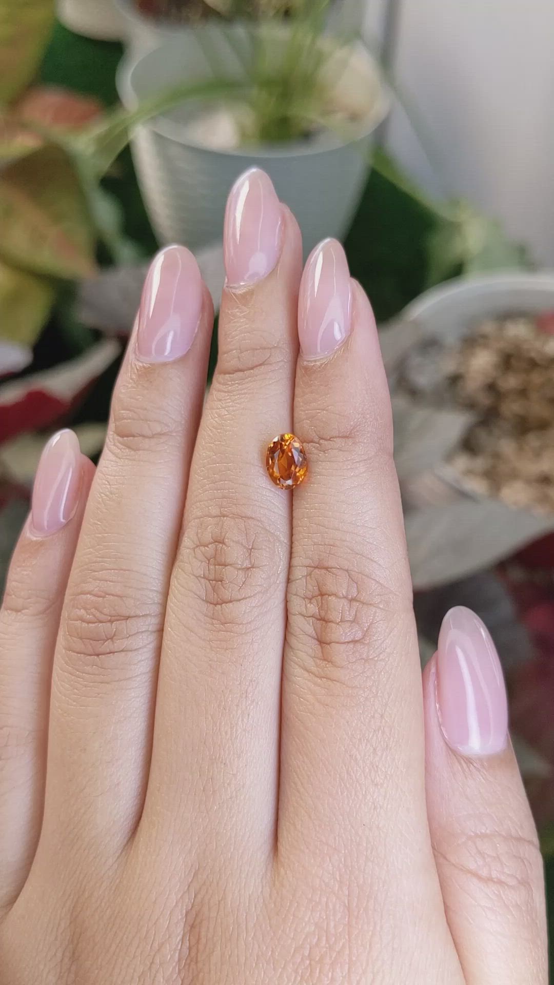 1.03 Ct. Madeira (Reddish Orange) Citrine from Brazil Size Video