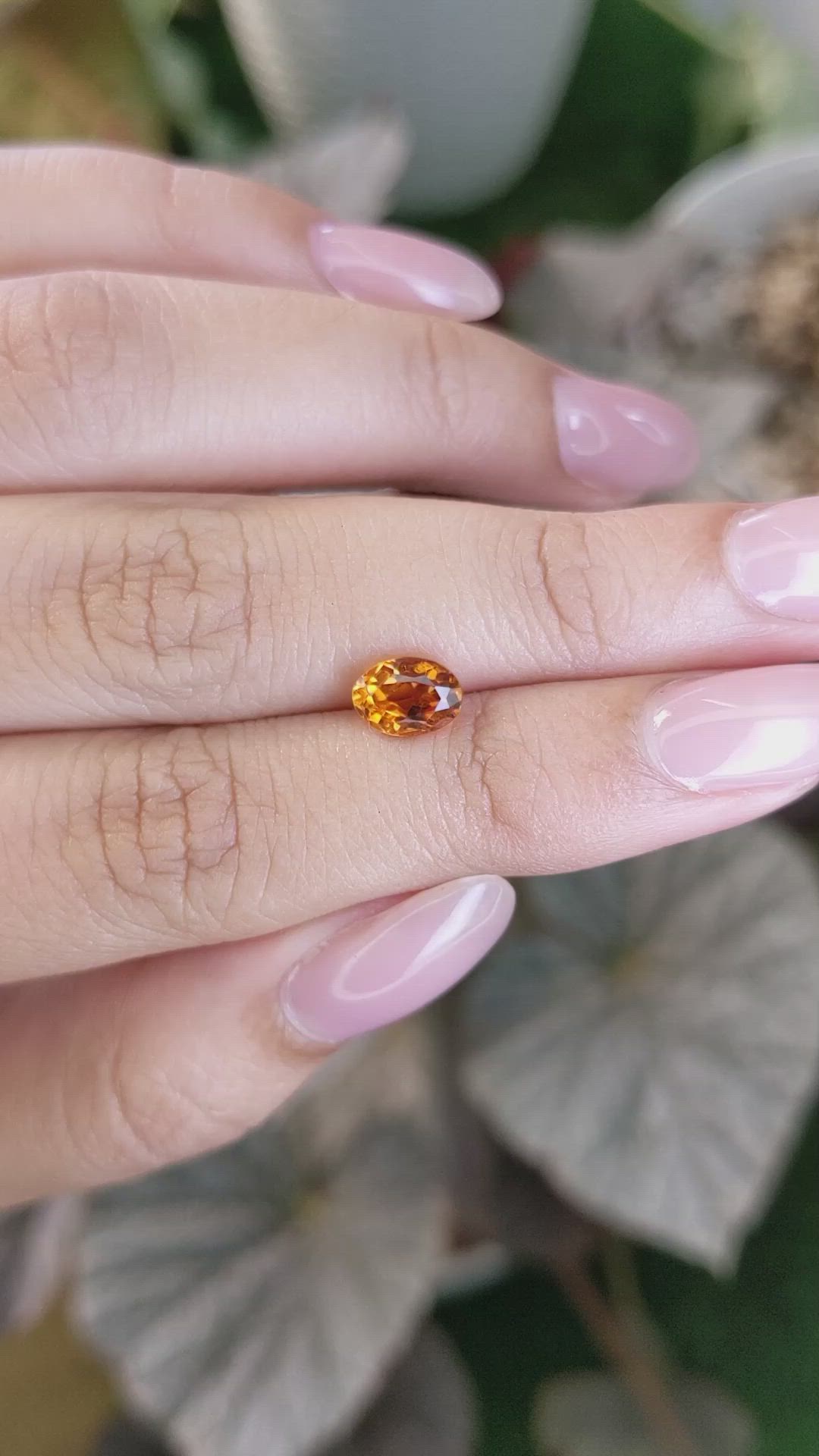 1.03 Ct. Madeira (Reddish Orange) Citrine from Brazil Size Video