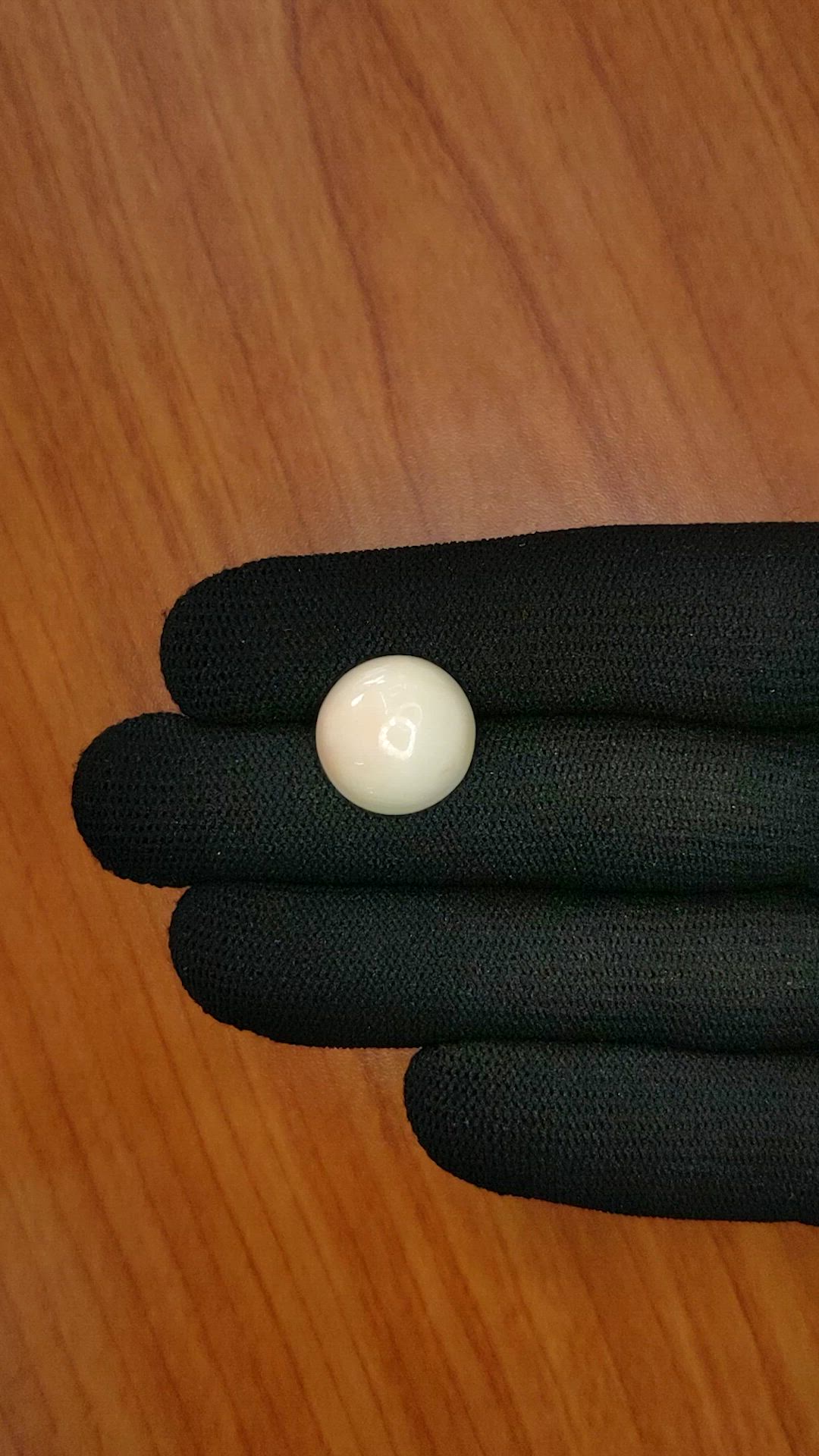 10.78 Ct. Salmon and White Cabochon Coral from Italy Size Video