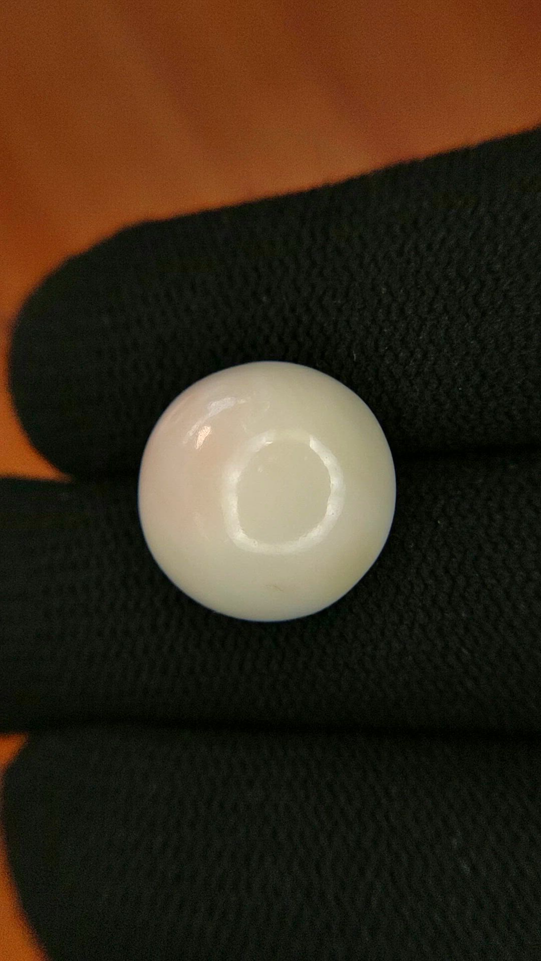 10.78 Ct. Salmon and White Cabochon Coral from Italy Size Video