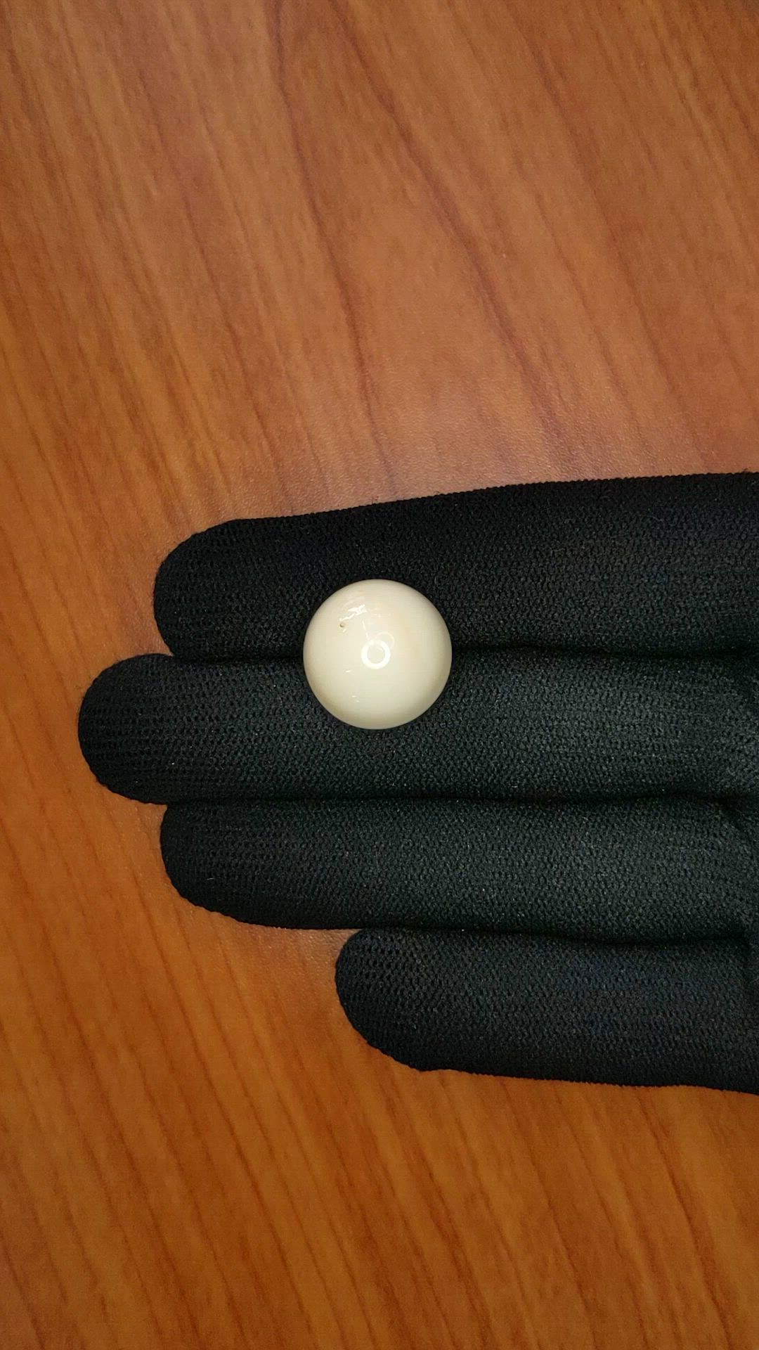 20.84 Ct. Salmon and White Cabochon Coral from Italy Size Video