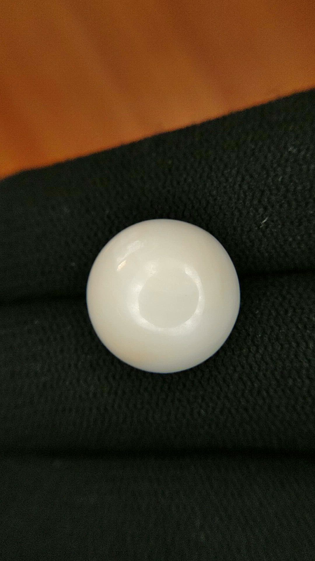 10.98 Ct. Salmon and White Cabochon Coral from Italy Size Video