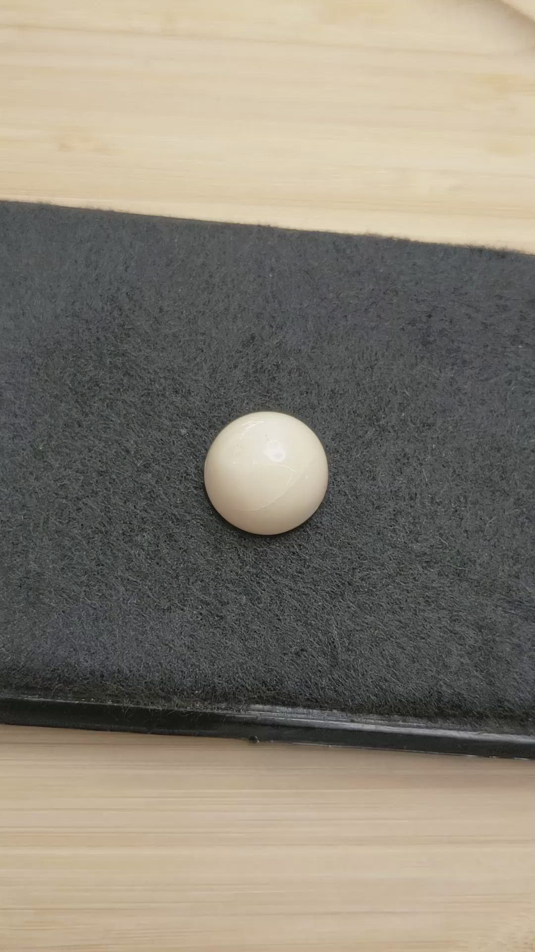 18.39 Ct. Salmon and White Cabochon Coral from Italy Size Video