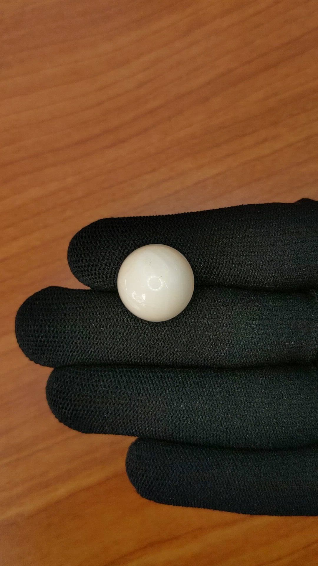 18.39 Ct. Salmon and White Cabochon Coral from Italy Size Video