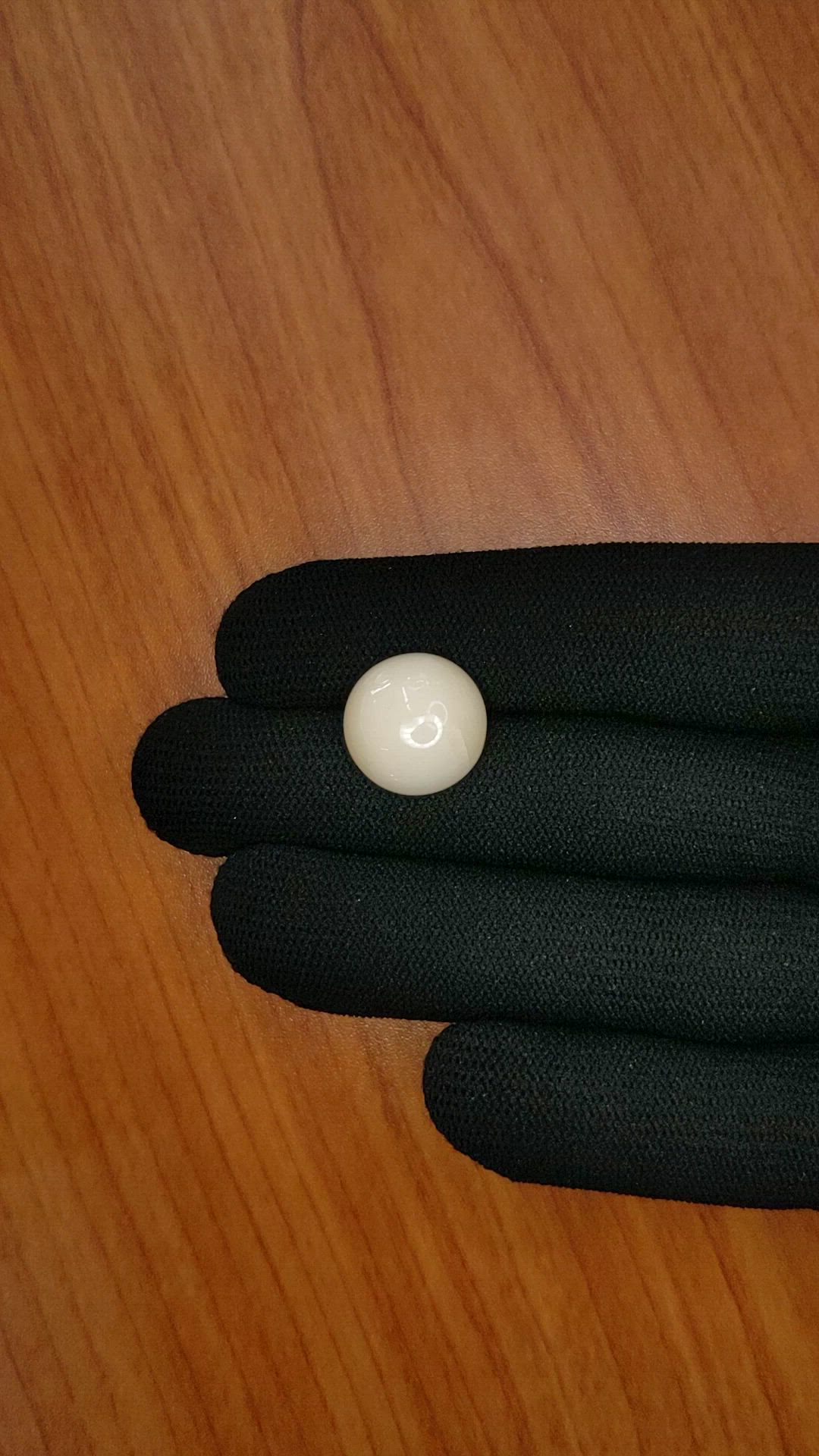 11.43 Ct. Salmon and White Cabochon Coral from Italy Size Video