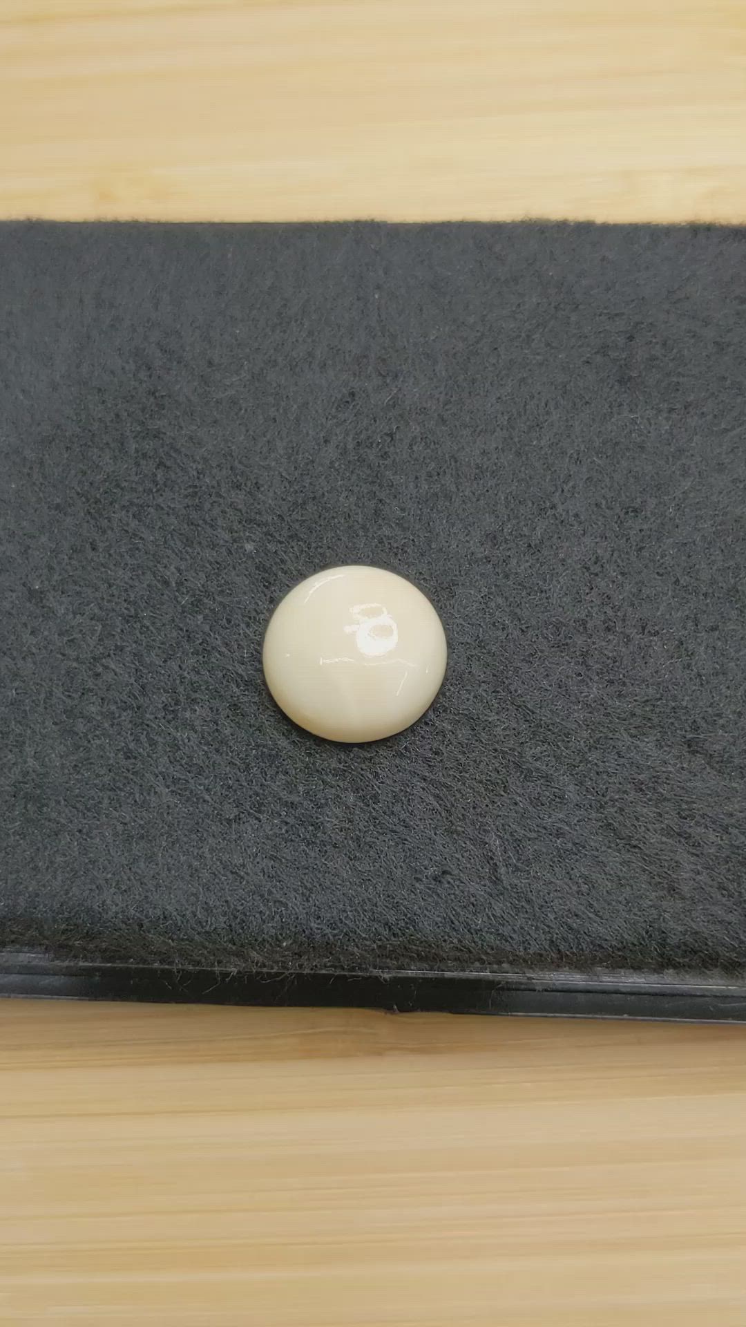 9.88 Ct. Salmon and White Cabochon Coral from Italy Size Video