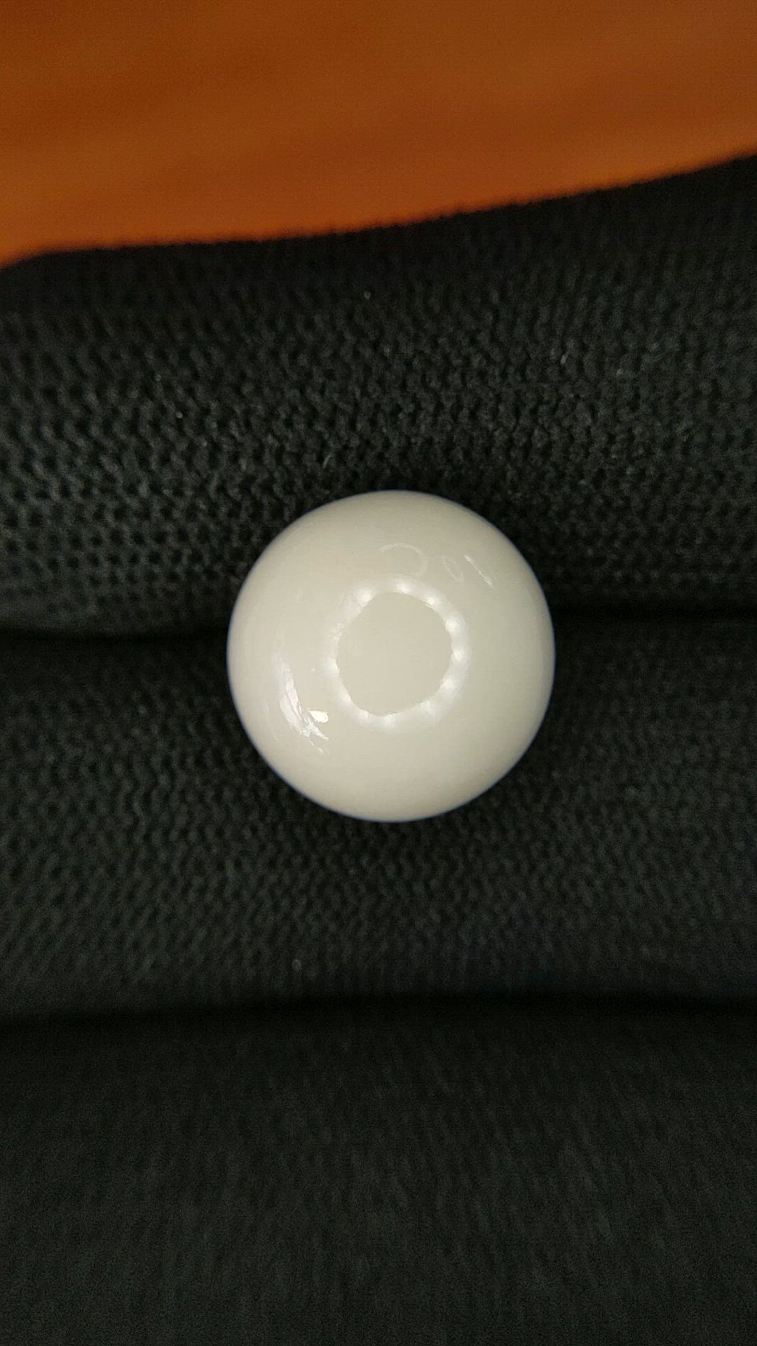 8.41 Ct. Salmon and White Cabochon Coral from Italy Size Video