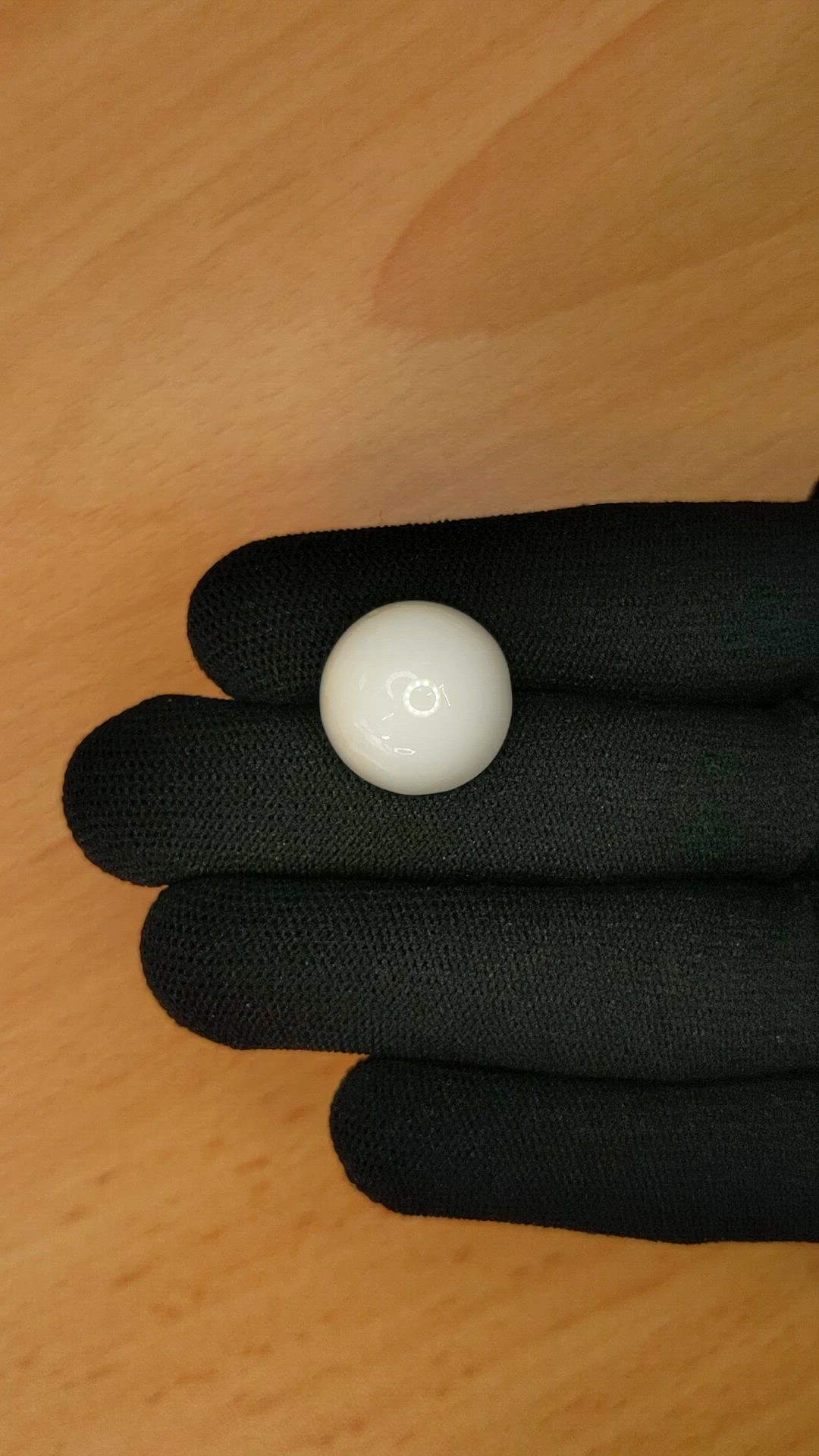 21.60 Ct. Salmon and White Cabochon Coral from Italy Size Video