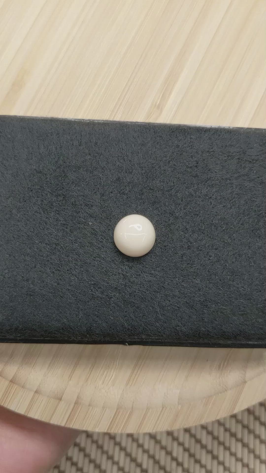 8.78 Ct. Salmon and White Cabochon Coral from Italy Size Video