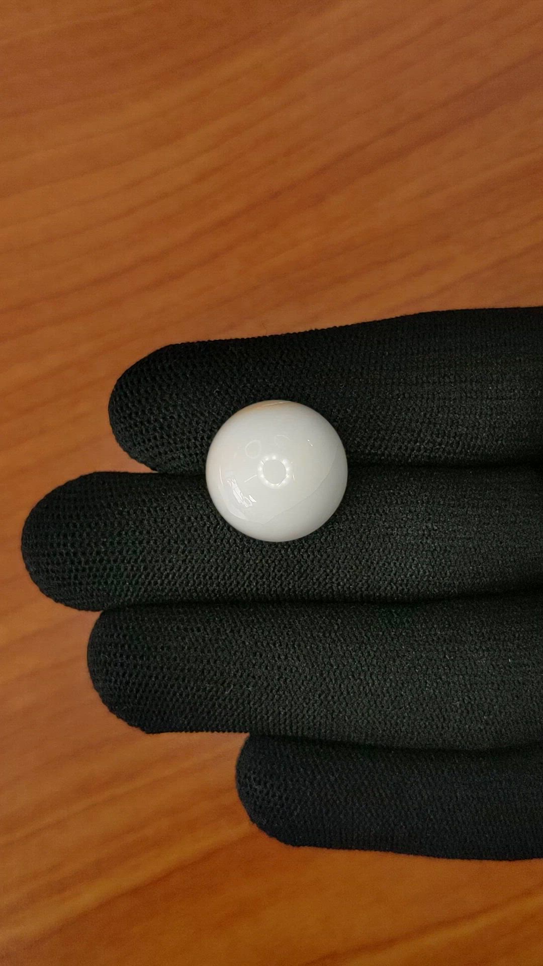 17.38 Ct. Salmon and White Cabochon Coral from Italy Size Video