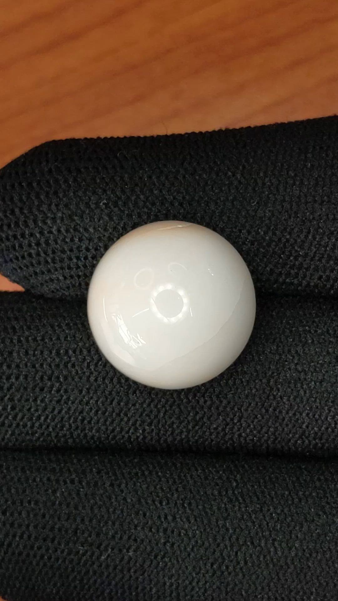 17.38 Ct. Salmon and White Cabochon Coral from Italy Size Video