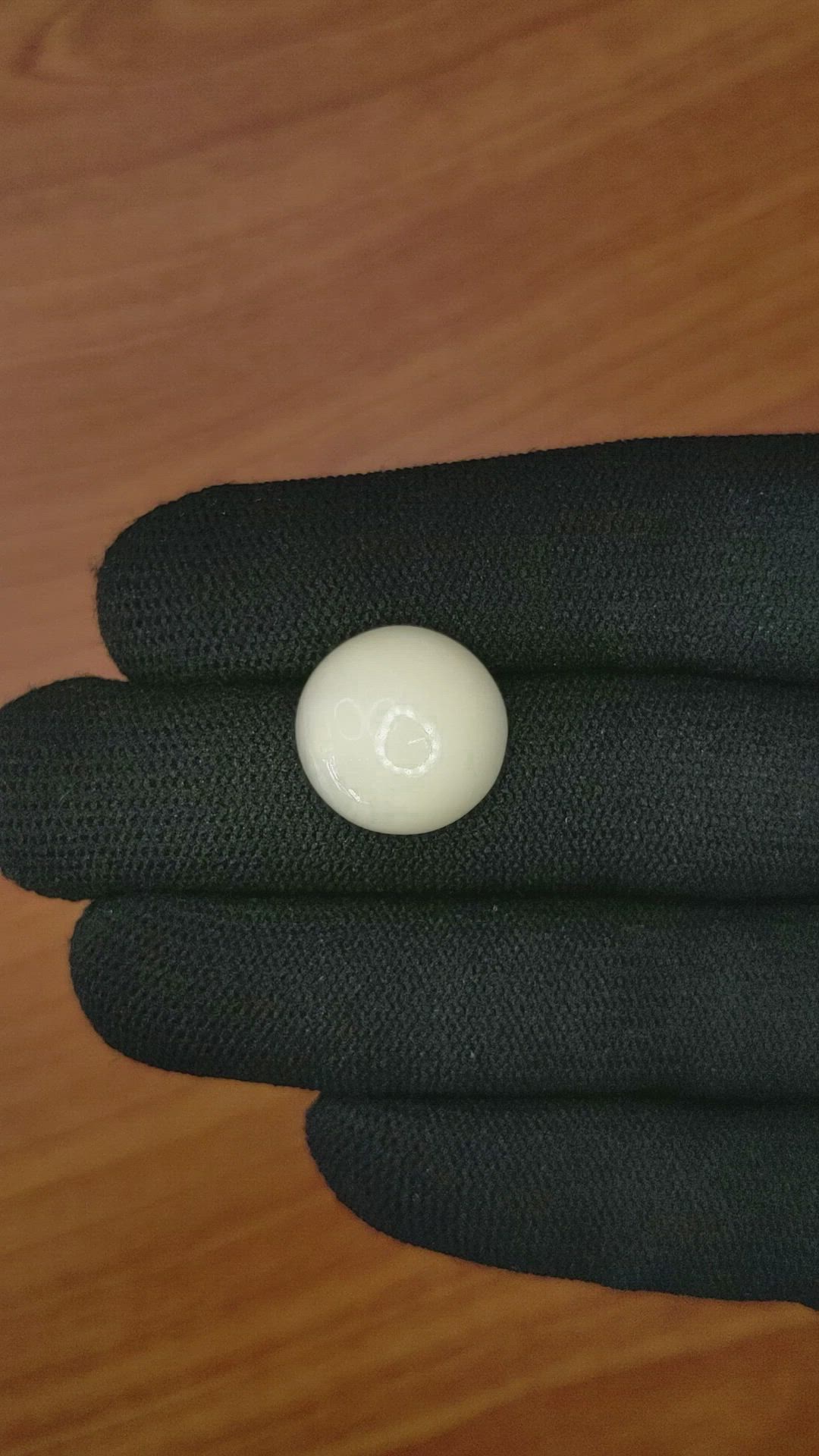 10.63 Ct. Salmon and White Cabochon Coral from Italy Size Video