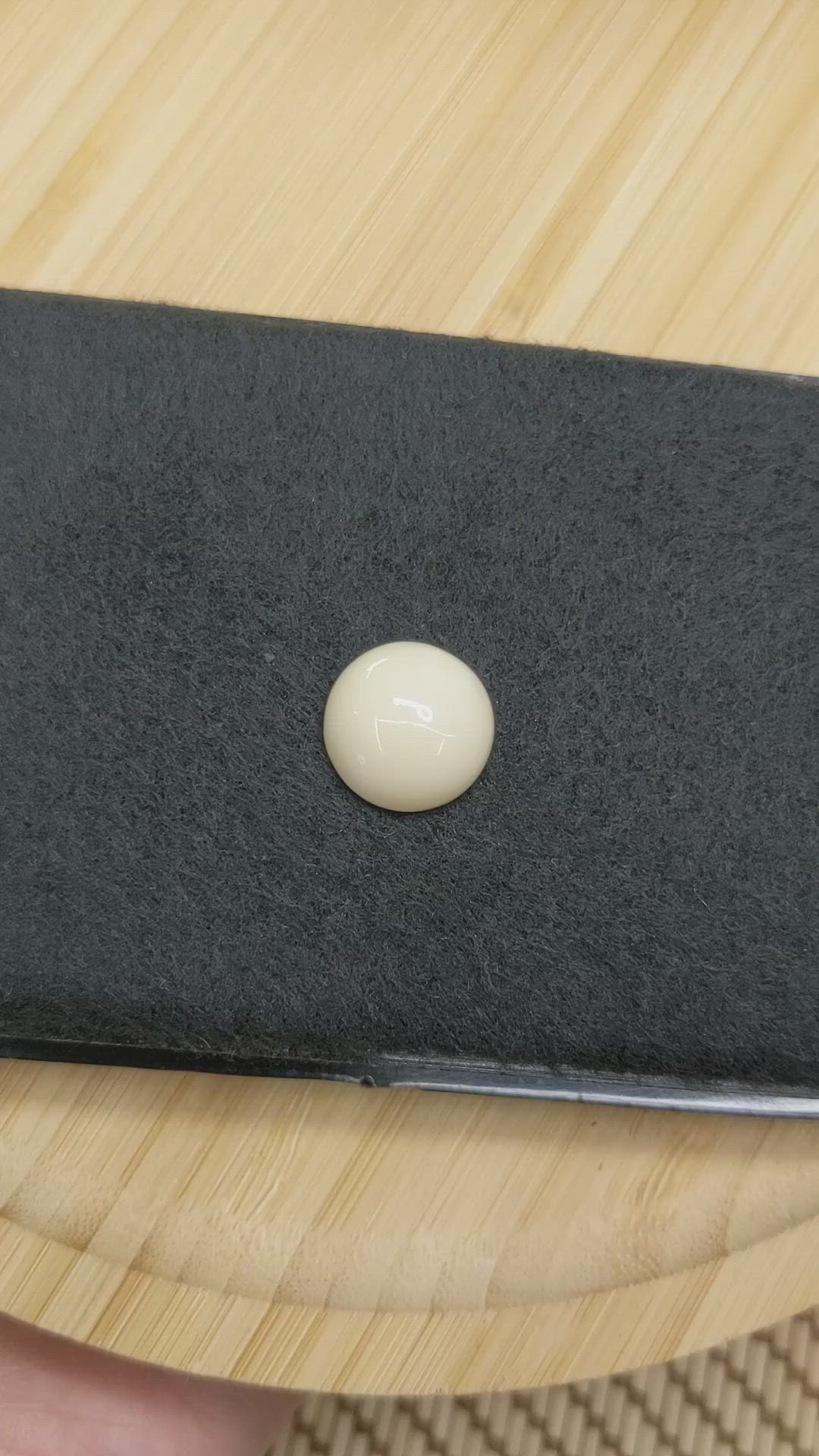 10.63 Ct. Salmon and White Cabochon Coral from Italy Size Video