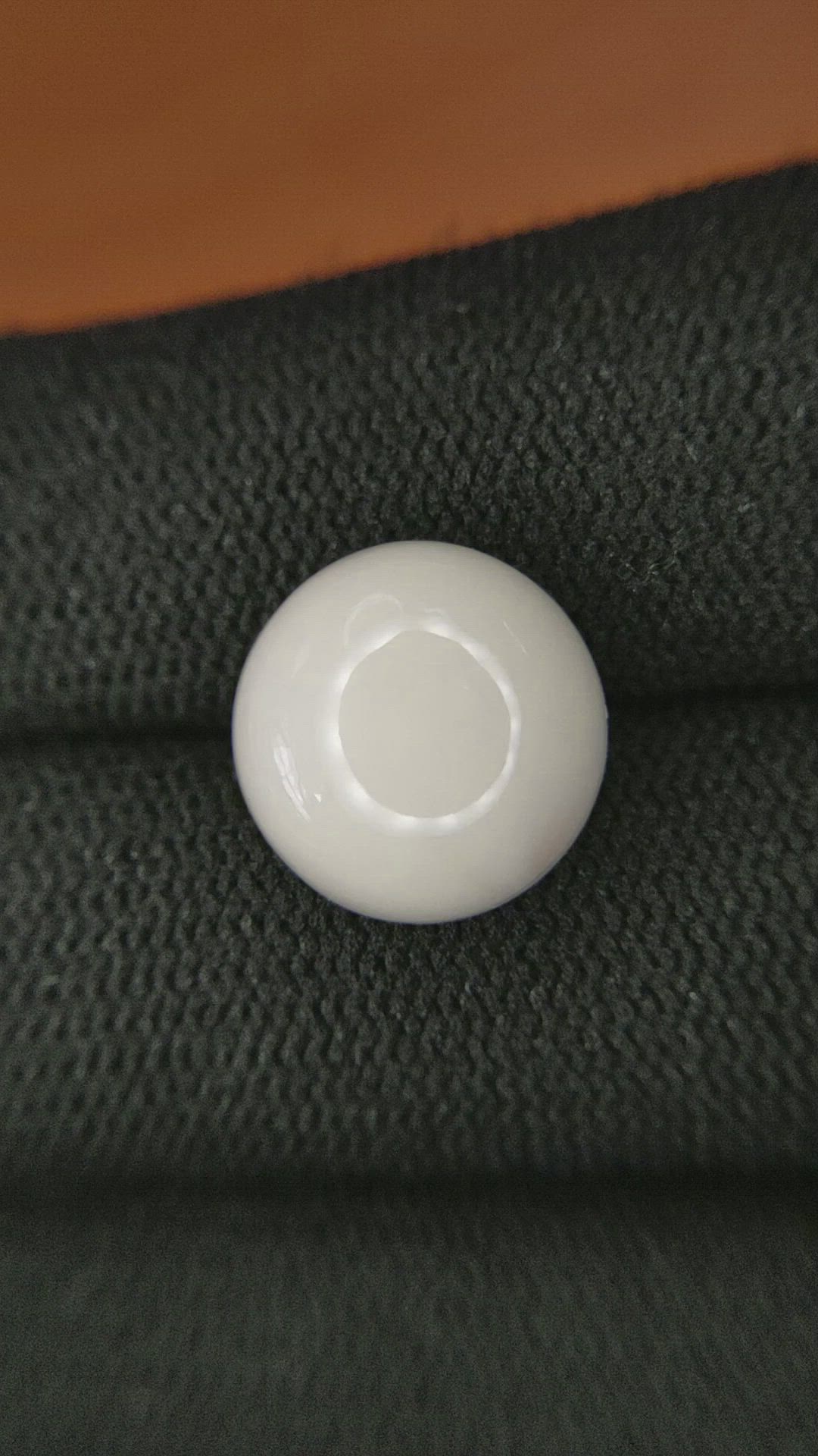 8.07 Ct. Salmon and White Cabochon Coral from Italy Size Video