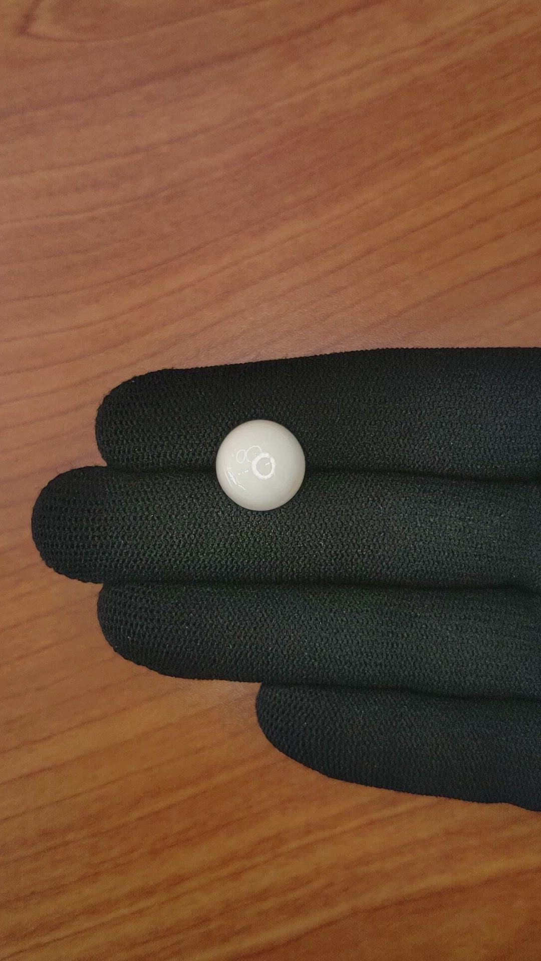 8.07 Ct. Salmon and White Cabochon Coral from Italy Size Video