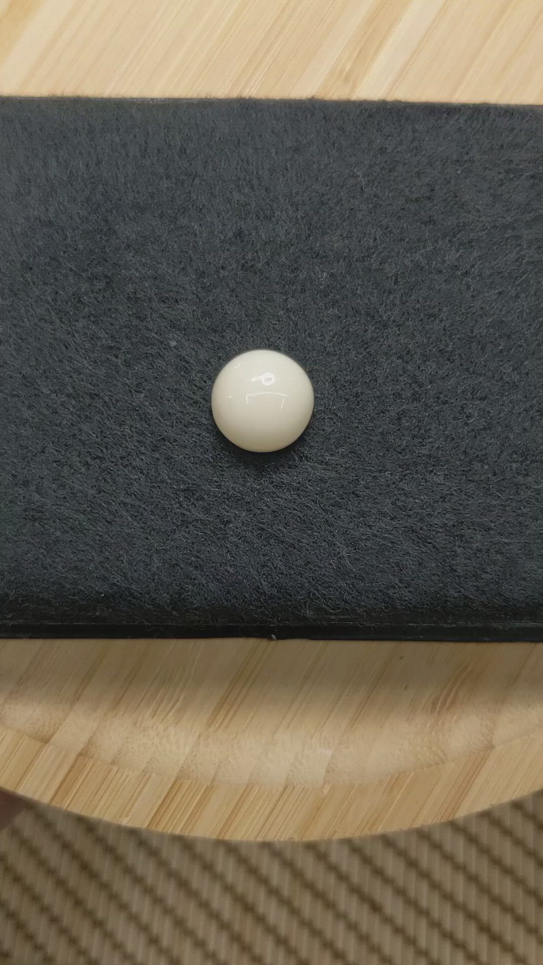 8.31 Ct. Salmon and White Cabochon Coral from Italy Size Video