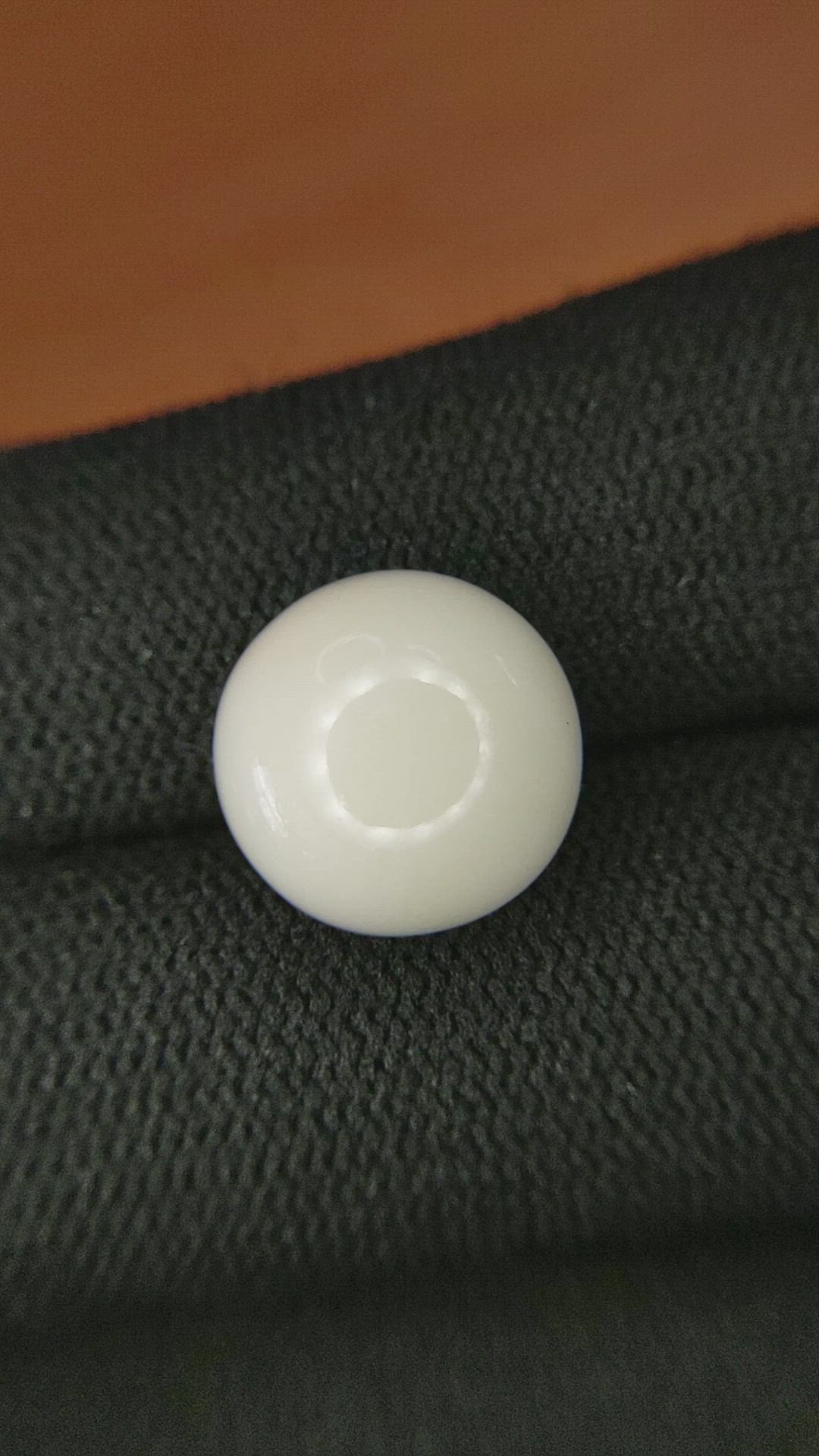 8.31 Ct. Salmon and White Cabochon Coral from Italy Size Video