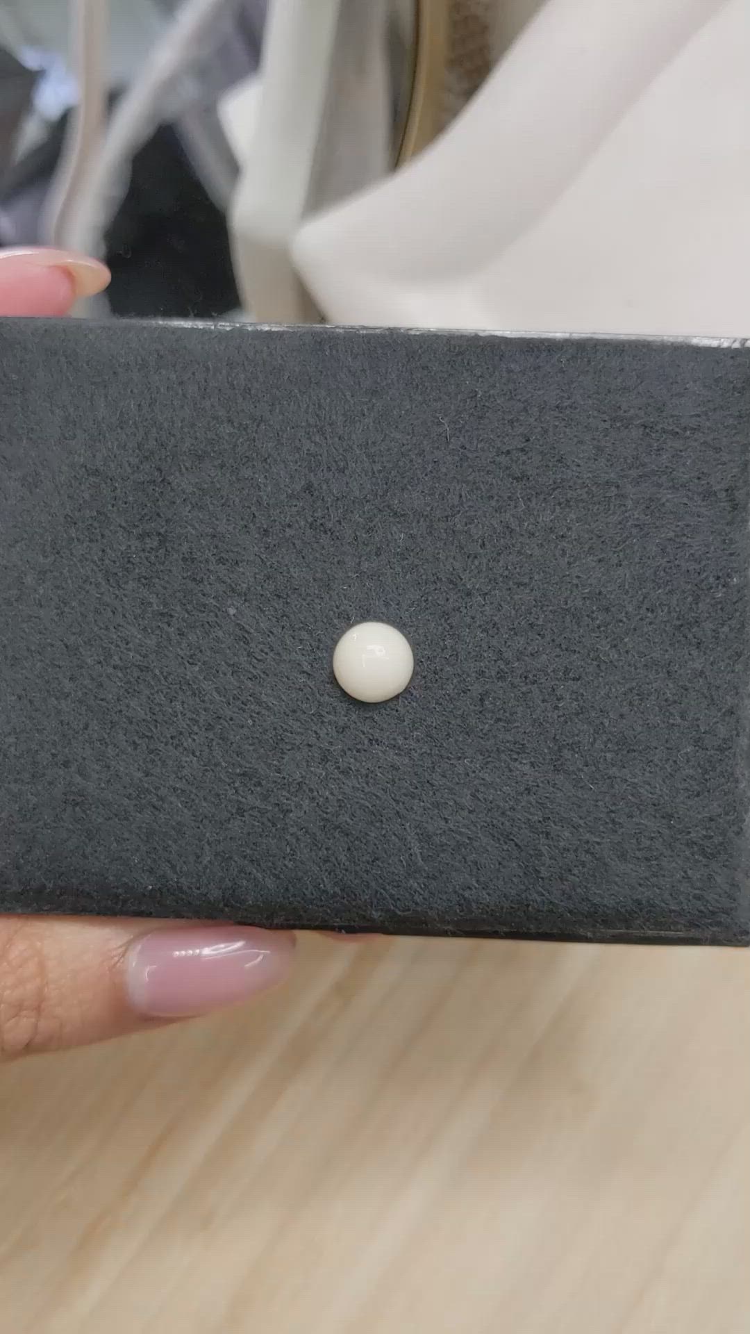 2.64 Ct. Salmon and White Cabochon Coral from Italy Size Video