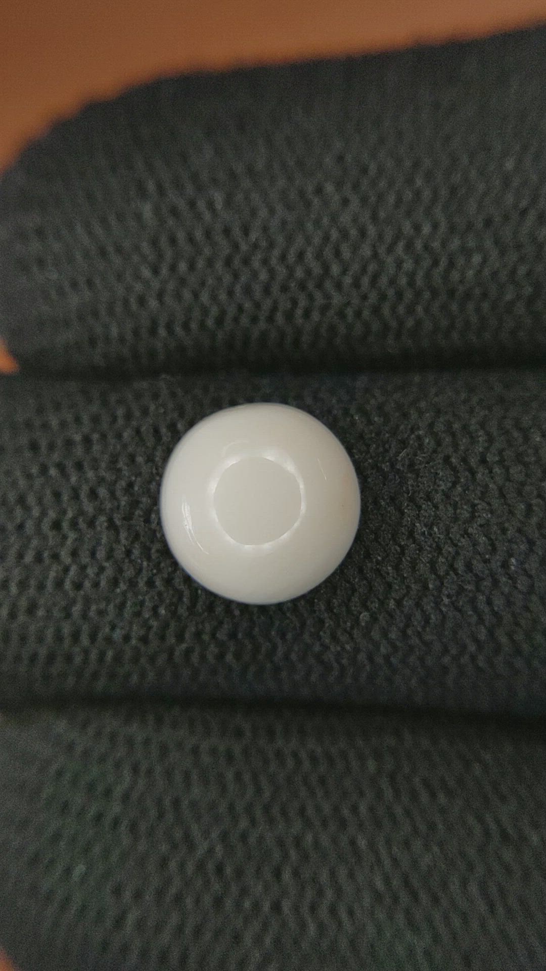 2.64 Ct. Salmon and White Cabochon Coral from Italy Size Video