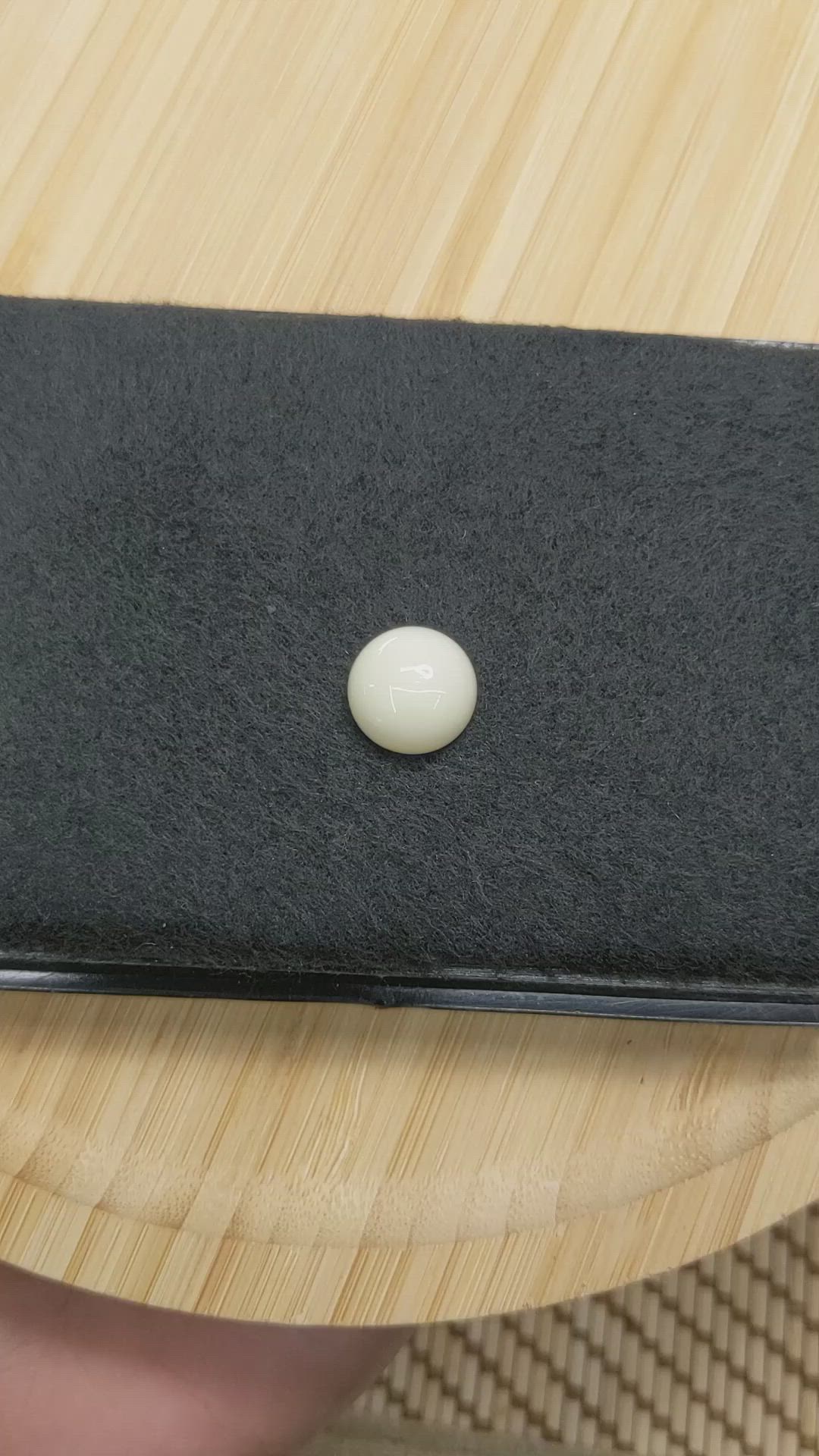 7.23 Ct. Salmon and White Cabochon Coral from Italy Size Video