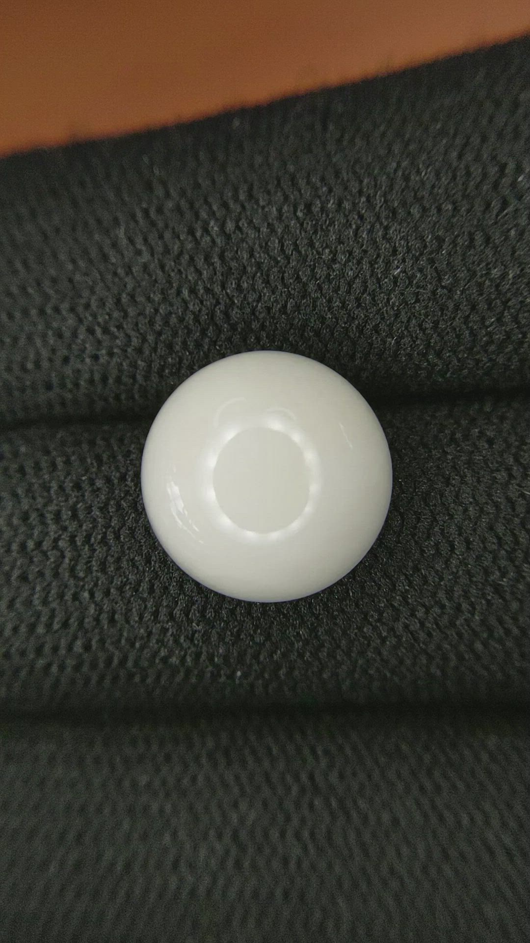7.23 Ct. Salmon and White Cabochon Coral from Italy Size Video