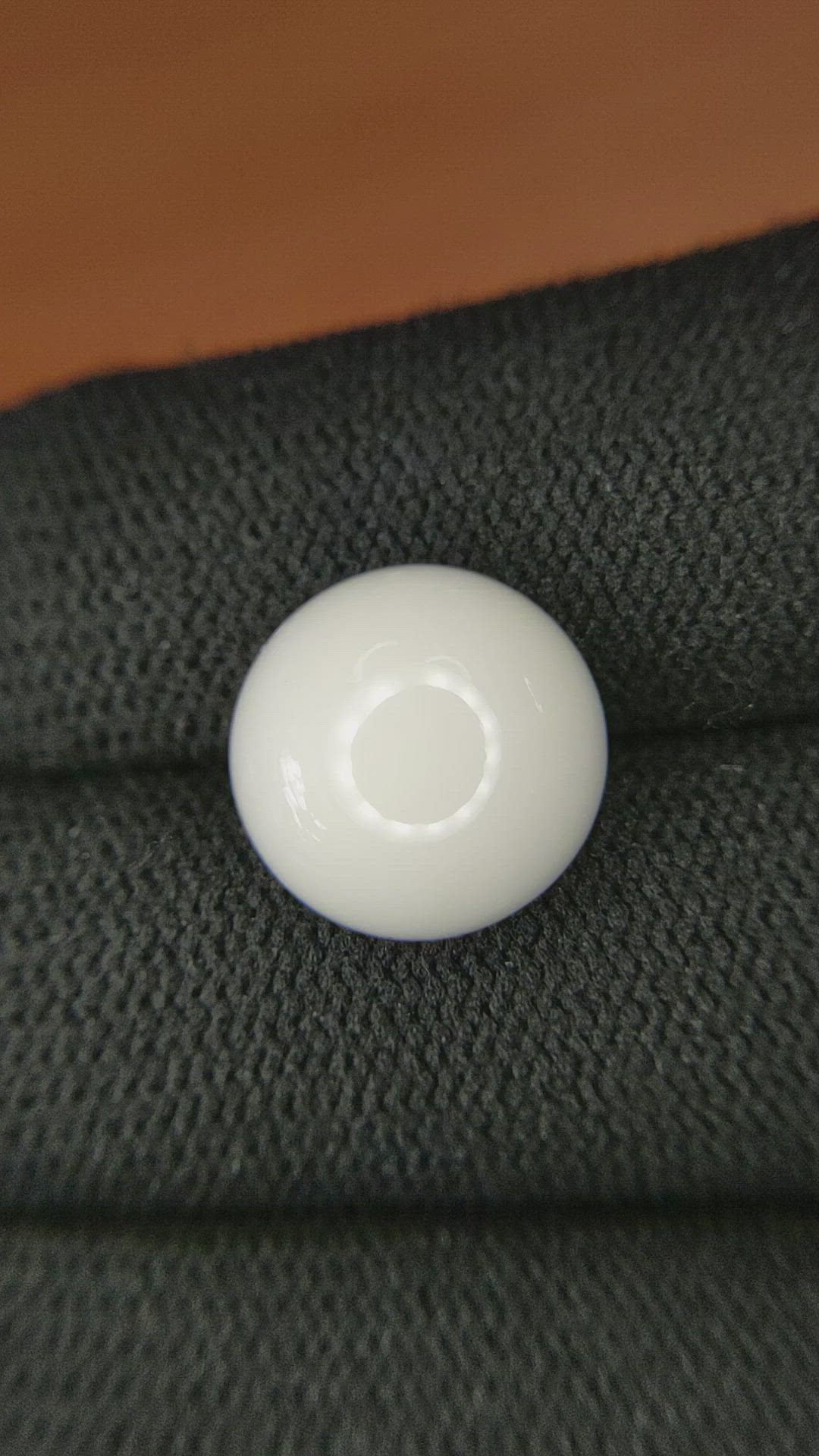6.82 Ct. Salmon and White Cabochon Coral from Italy Size Video