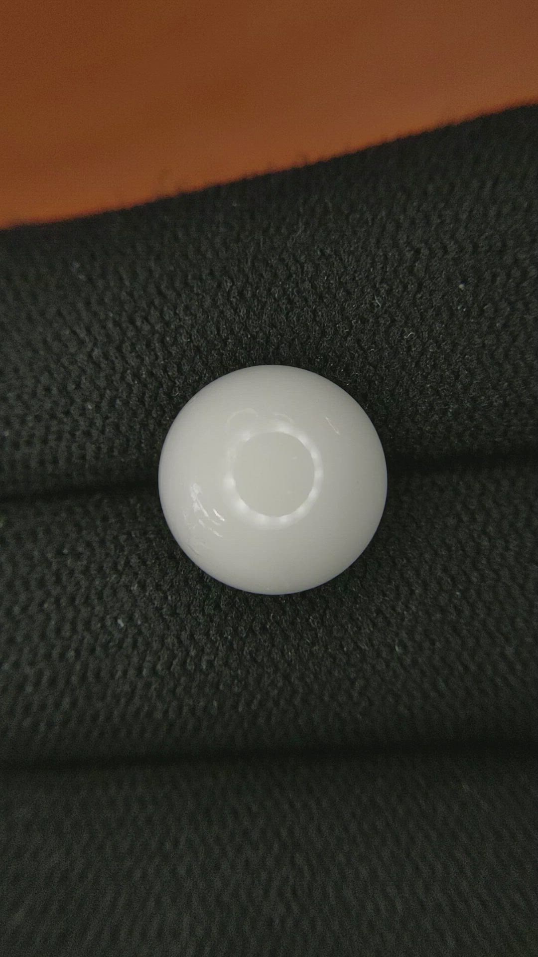 5.95 Ct. Salmon and White Cabochon Coral from Italy Size Video