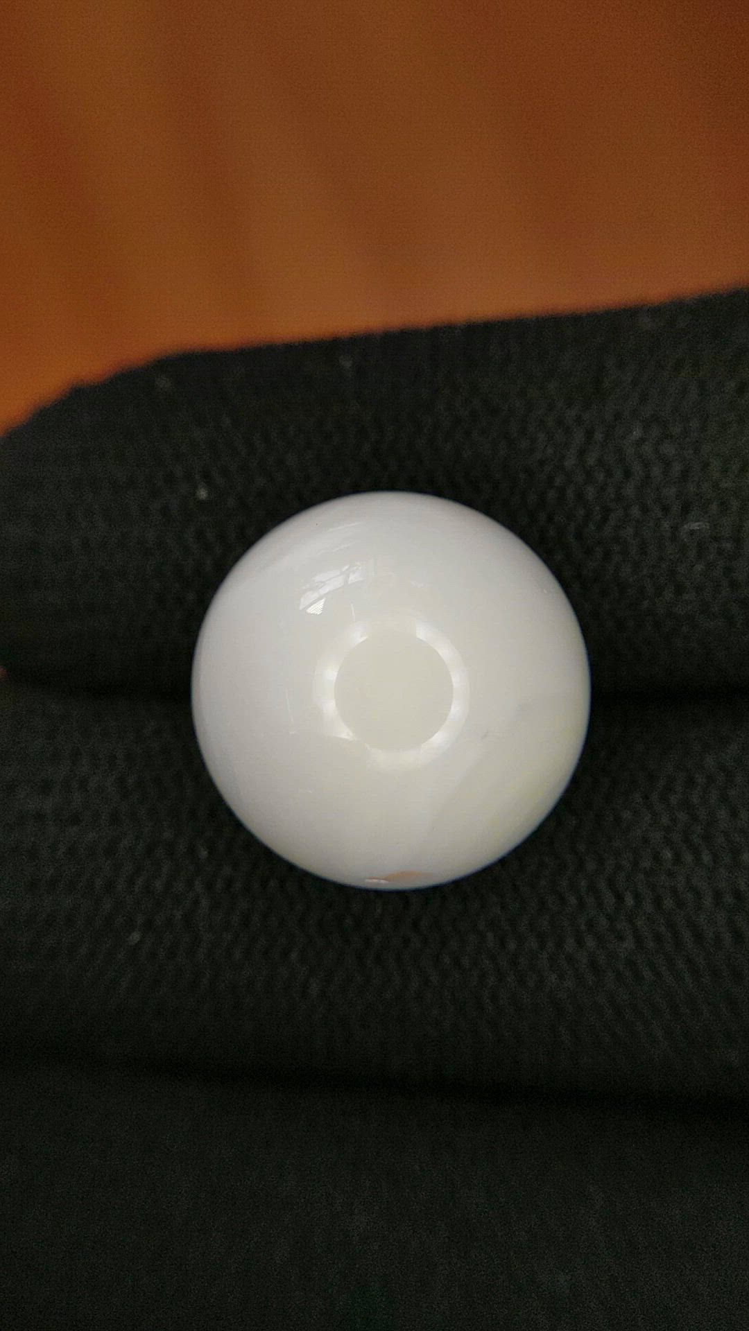 19.91 Ct. Salmon and White Cabochon Coral from Italy Size Video