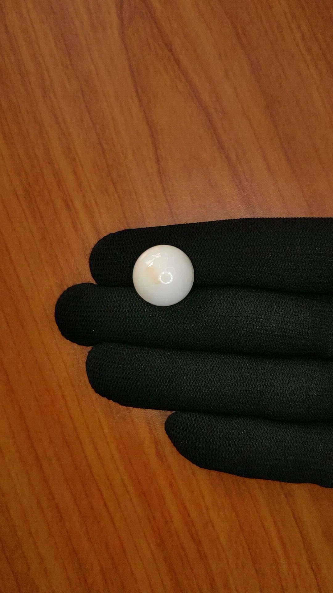 16.49 Ct. Salmon and White Cabochon Coral from Italy Size Video