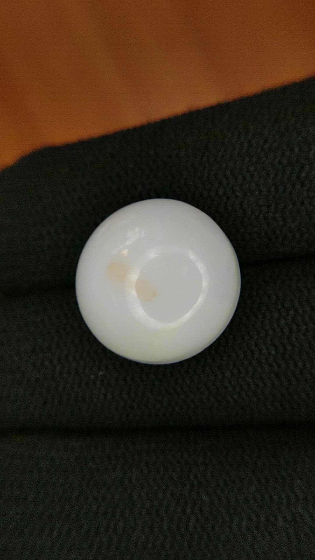 16.49 Ct. Salmon and White Cabochon Coral from Italy Size Video
