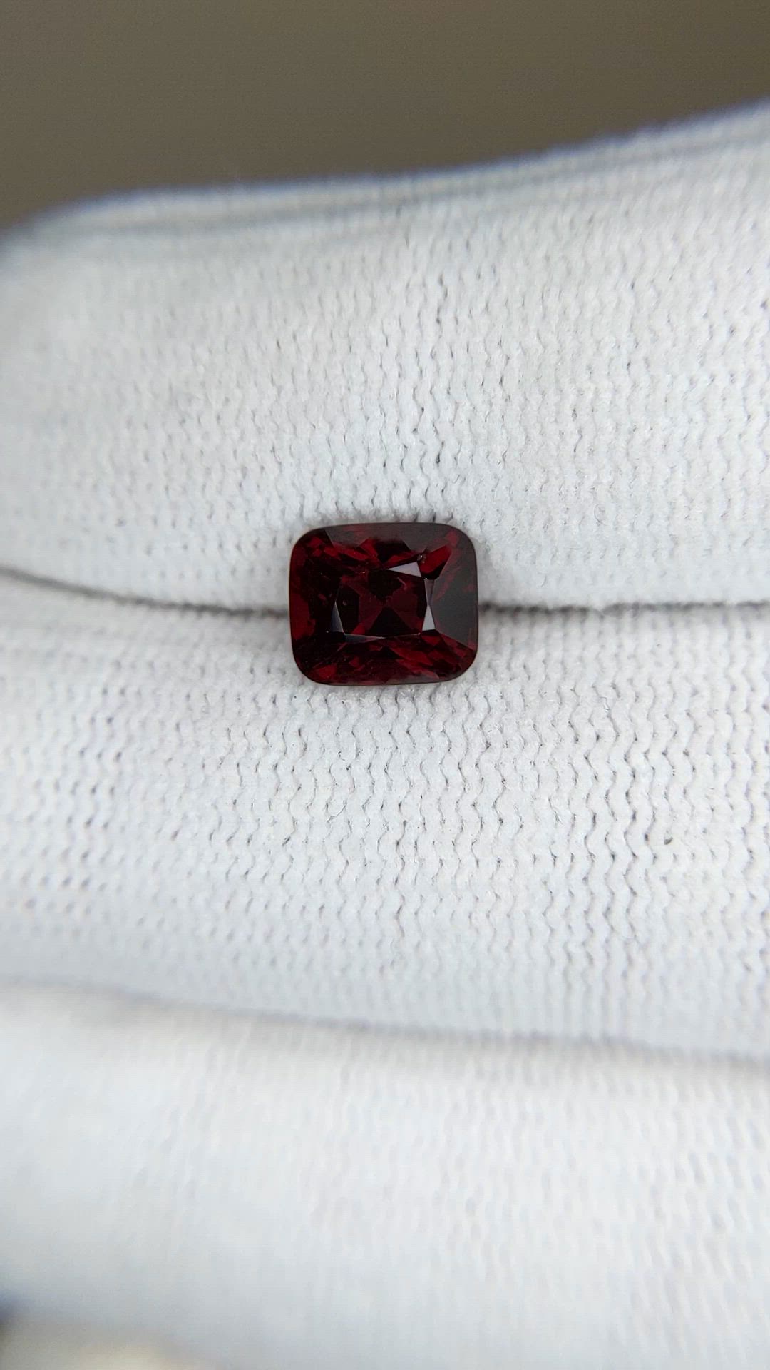 1.83 Ct. Red Spinel from Burma (Myanmar) Size Video