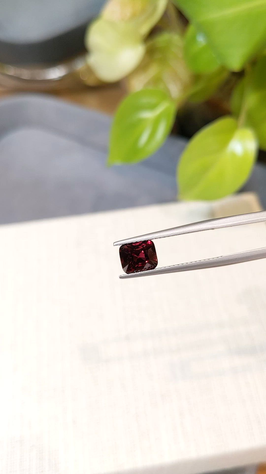 1.83 Ct. Red Spinel from Burma (Myanmar) Size Video