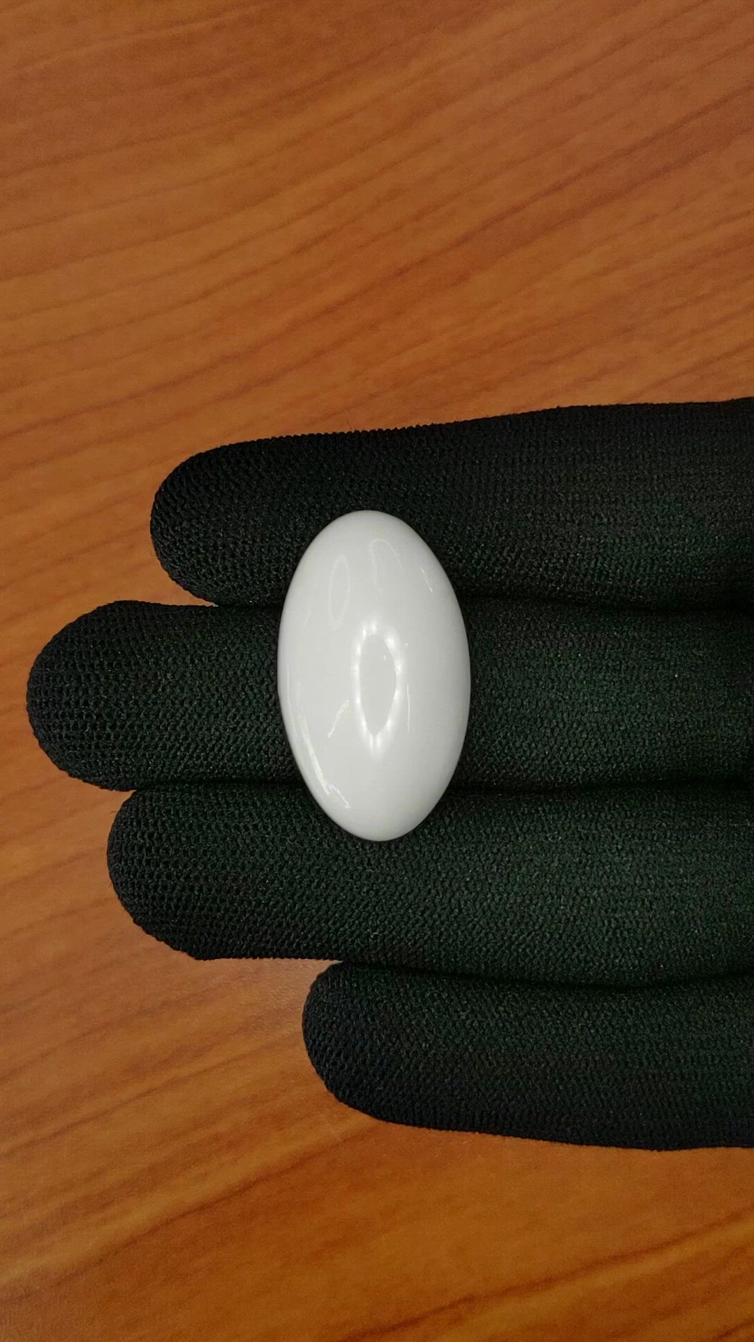 19.80 Ct. Salmon and White Cabochon Coral from Italy Size Video