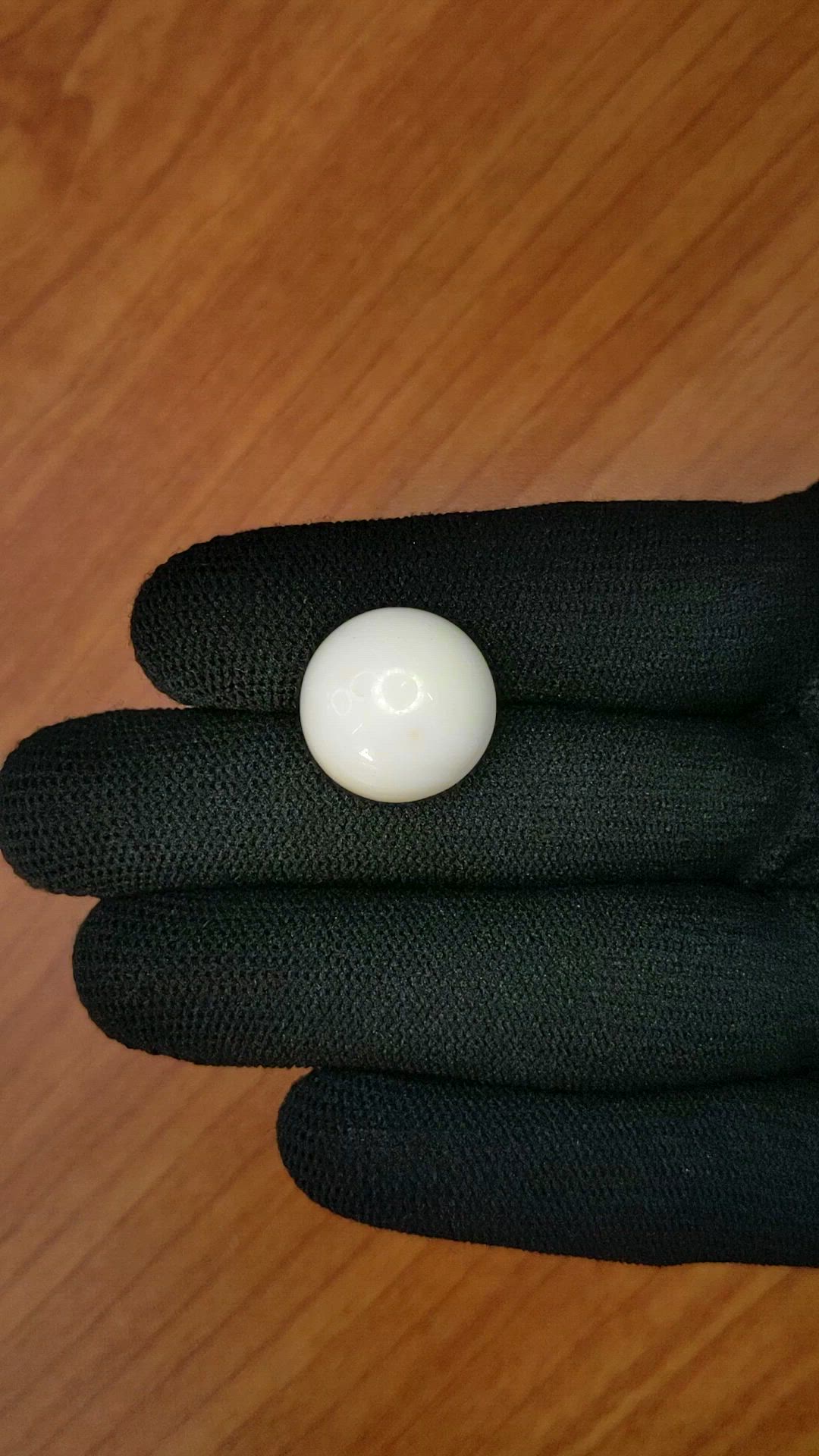 18.70 Ct. Salmon and White Cabochon Coral from Italy Size Video