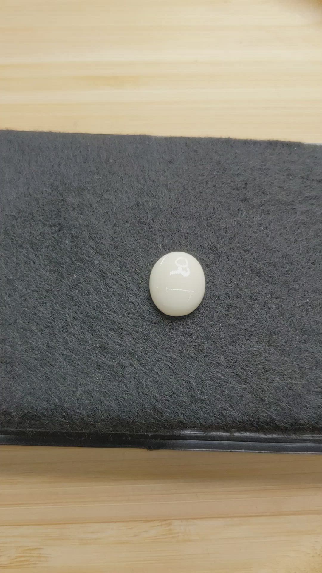6.06 Ct. Salmon and White Cabochon Coral from Italy Size Video