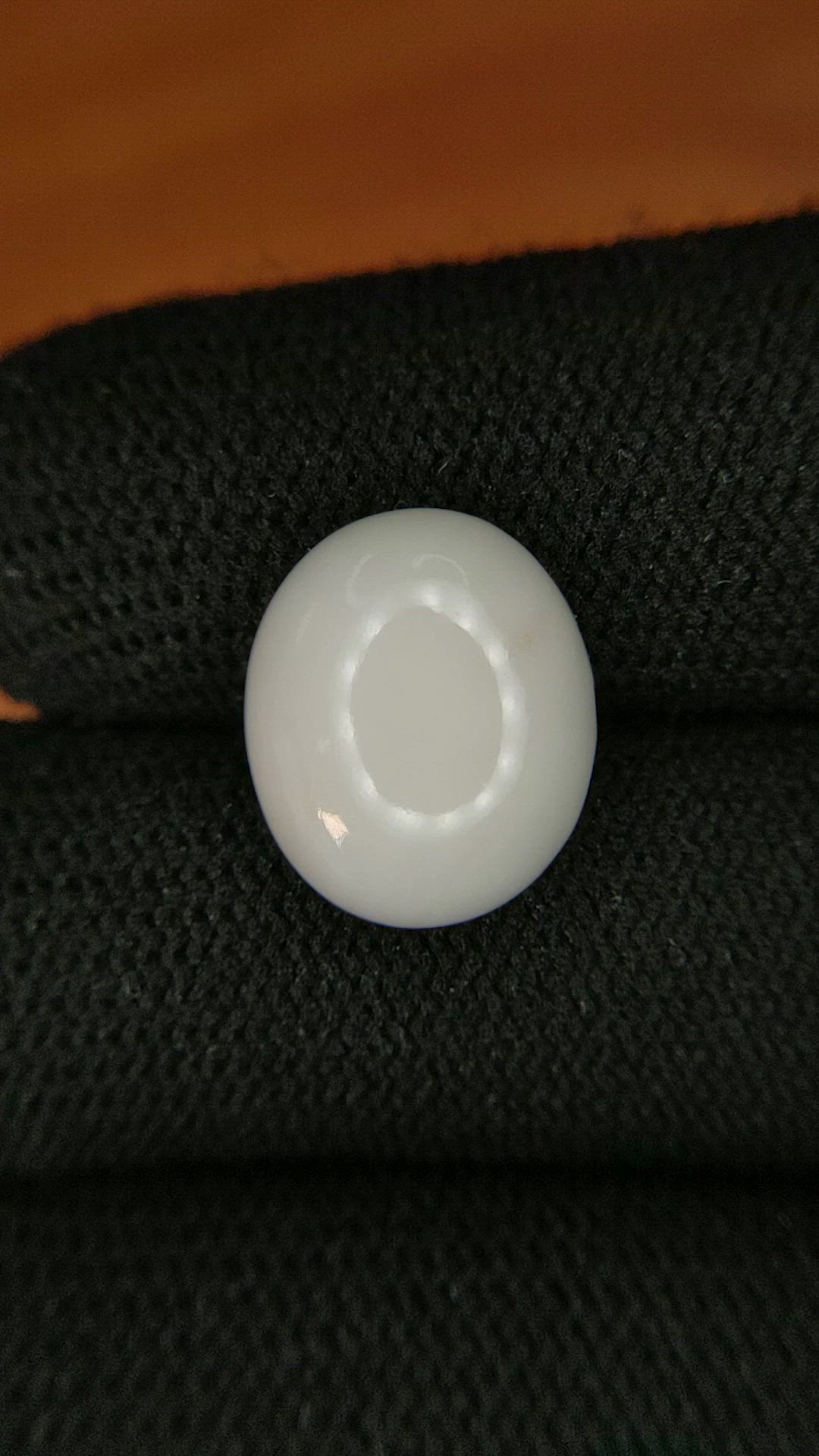 6.06 Ct. Salmon and White Cabochon Coral from Italy Size Video