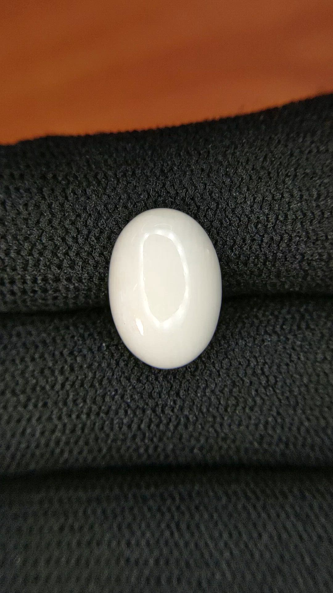 4.28 Ct. Salmon and White Cabochon Coral from Italy Size Video