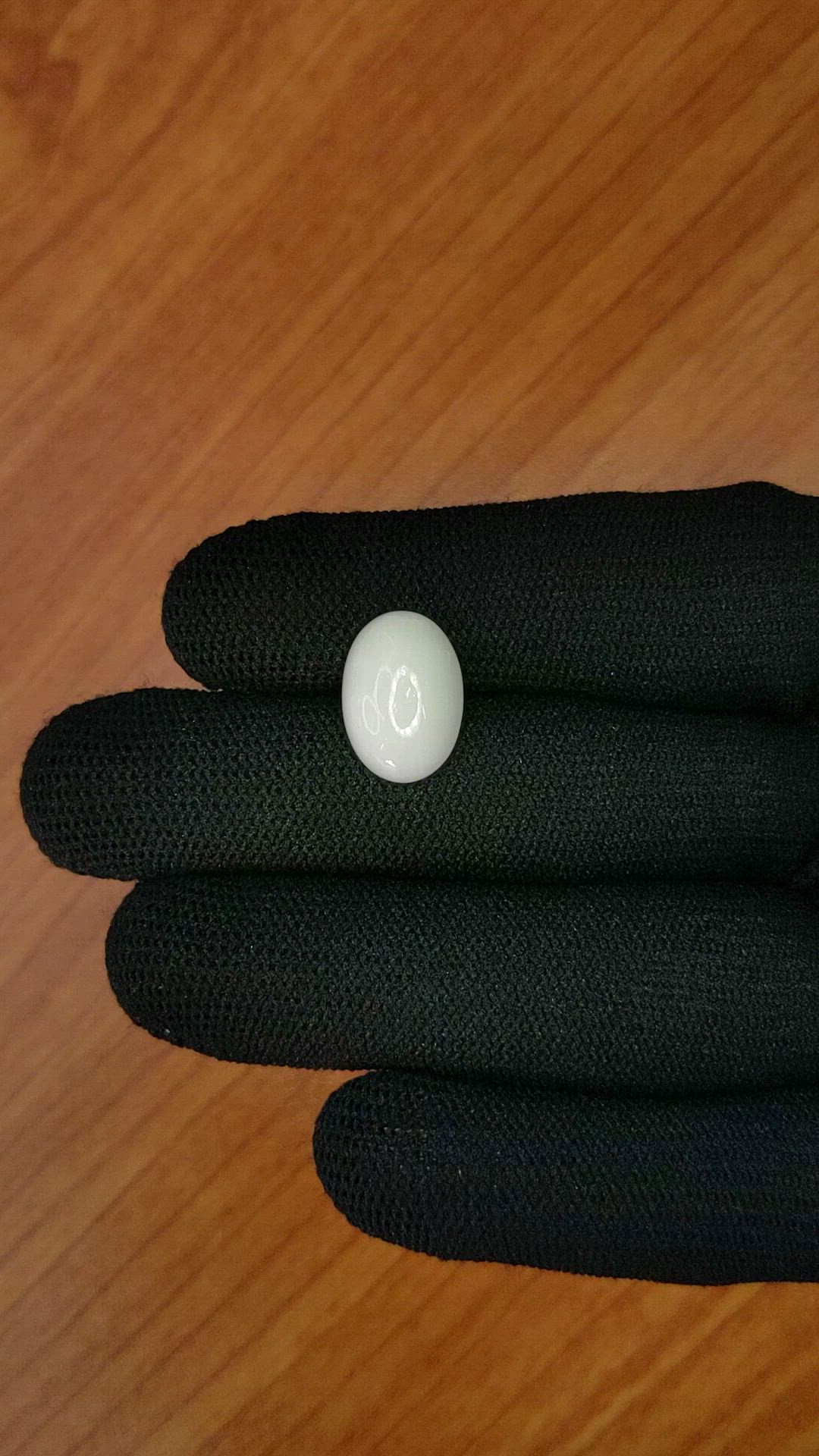 4.28 Ct. Salmon and White Cabochon Coral from Italy Size Video