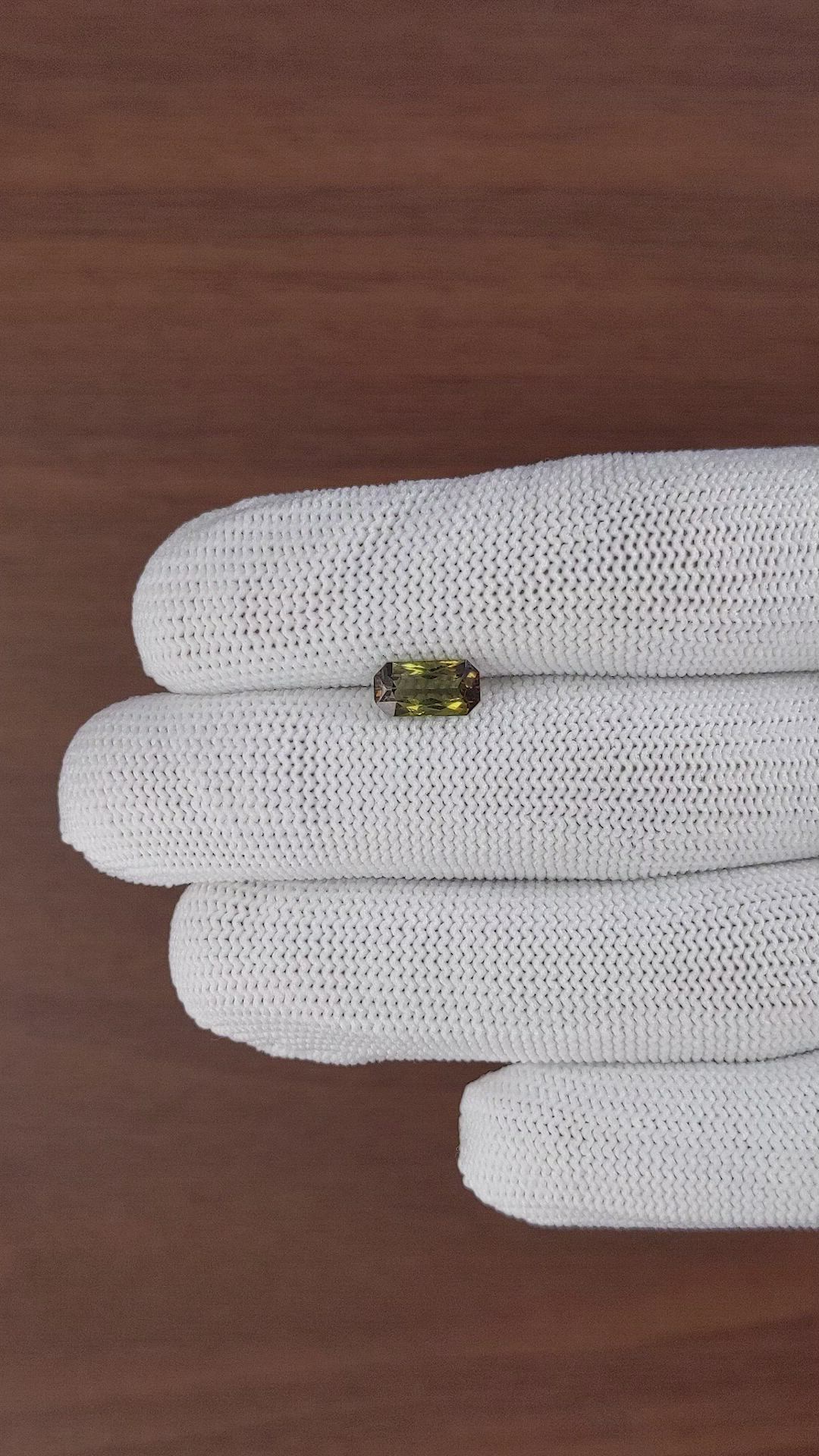 1.28 Ct. Brownish Green Andalusite Size Video